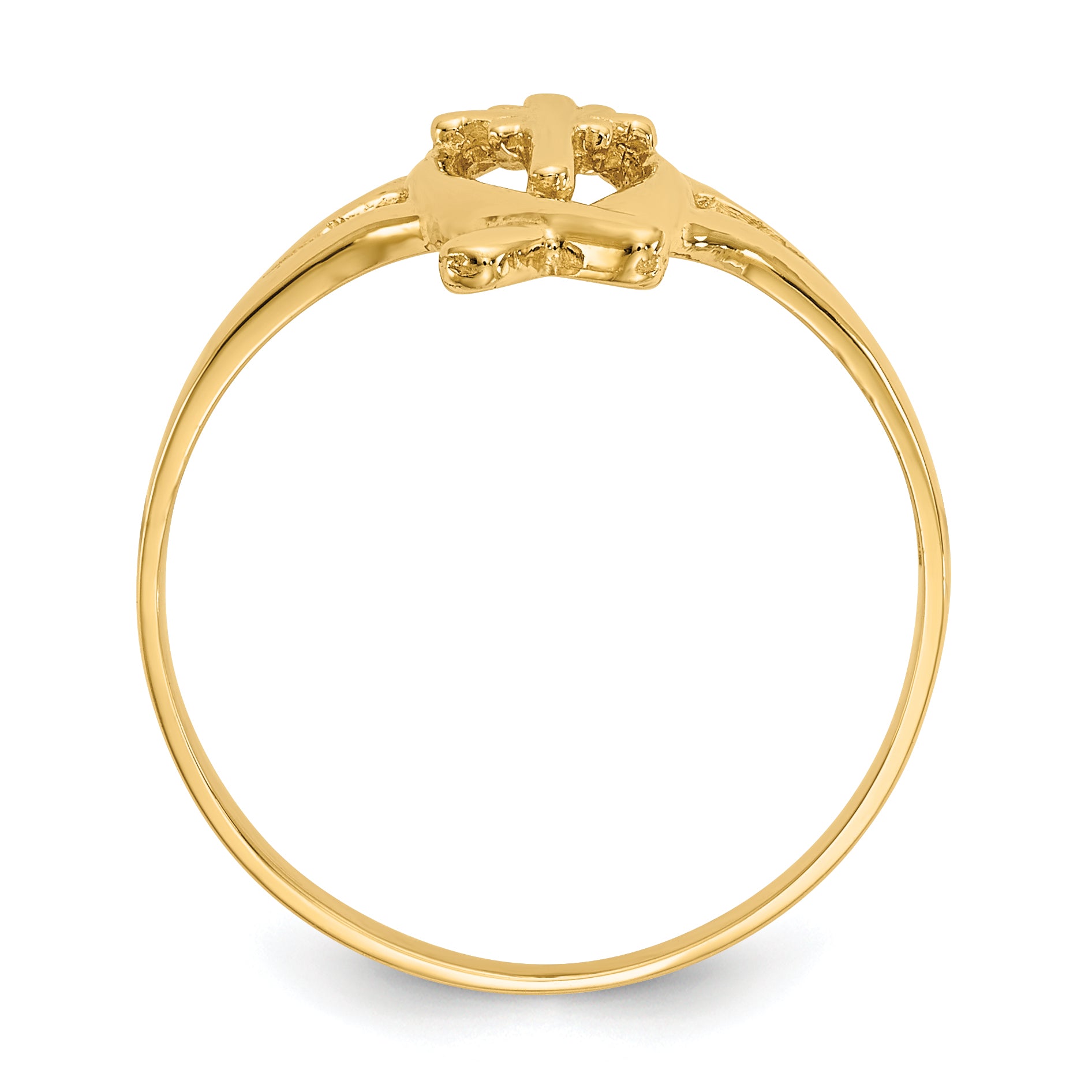 14k Ichthus w/Cross Ring