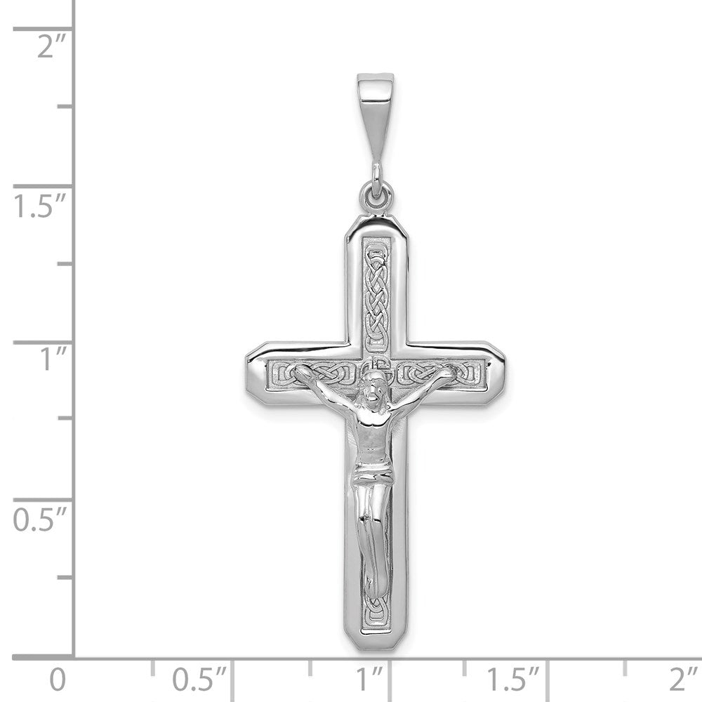 14k White Gold Crucifix Pendant