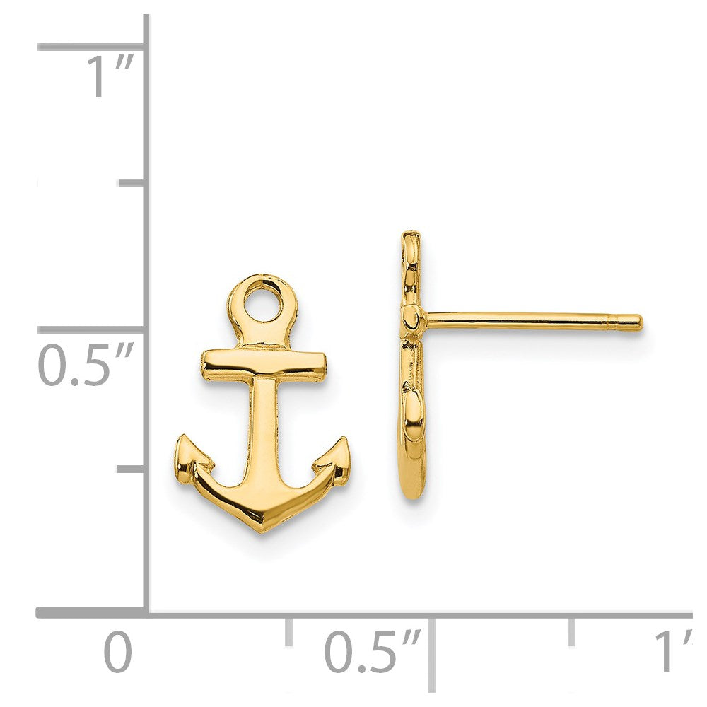 14K Anchor Post Earrings