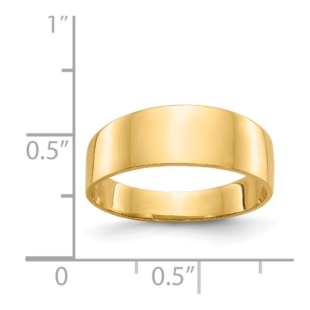 14K 3-6mm Flat-top Tapered Cigar Band Ring