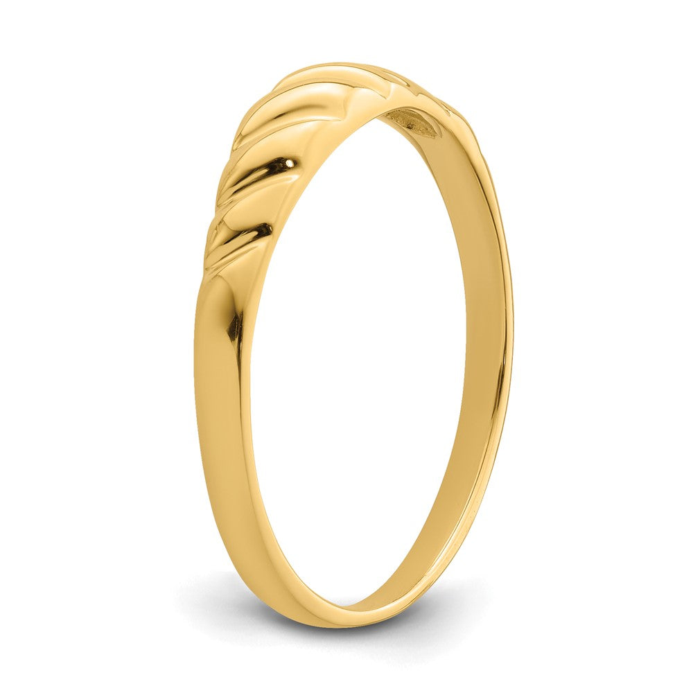 14K Polished Valley Dome Ring