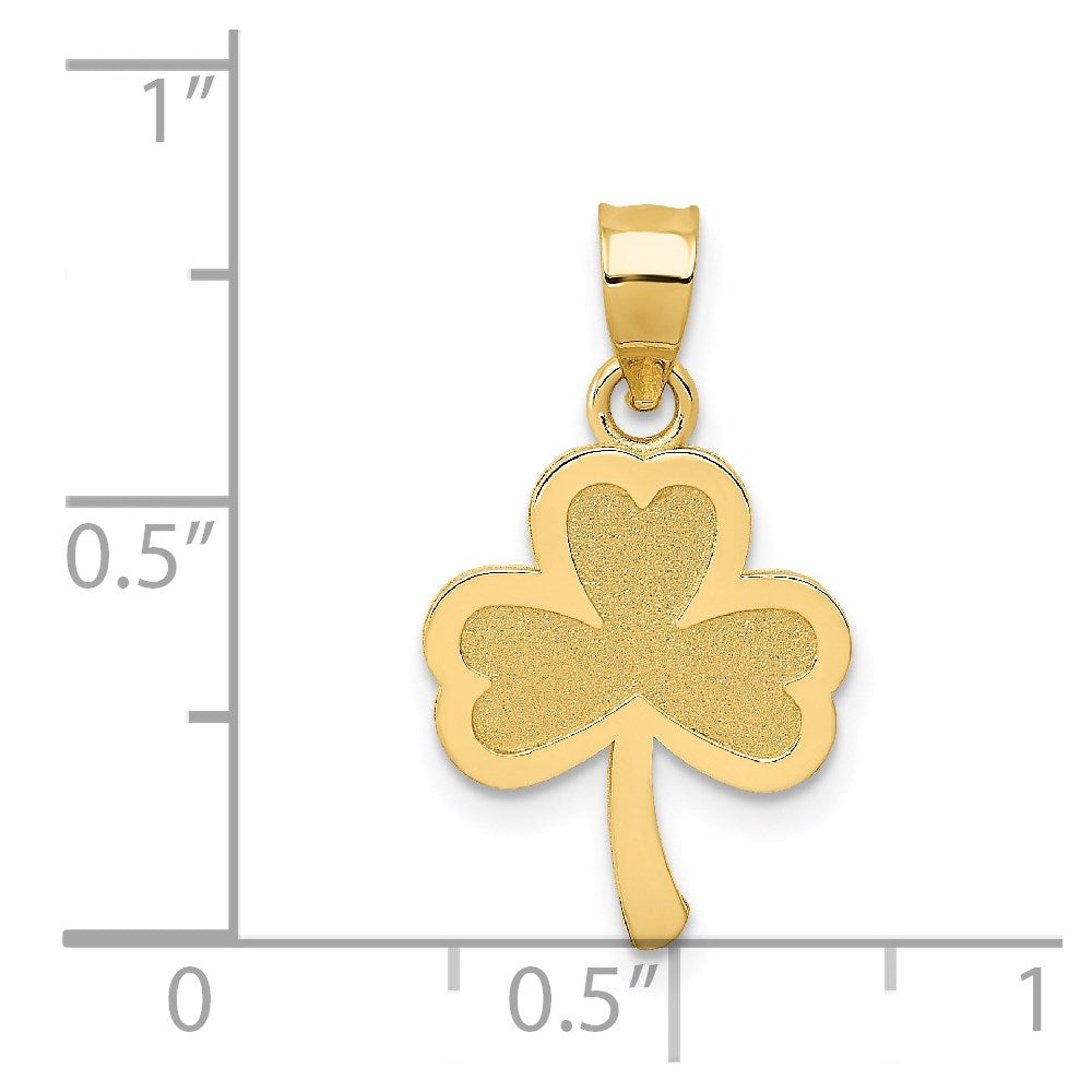 14k 3 Leaf Clover Pendant