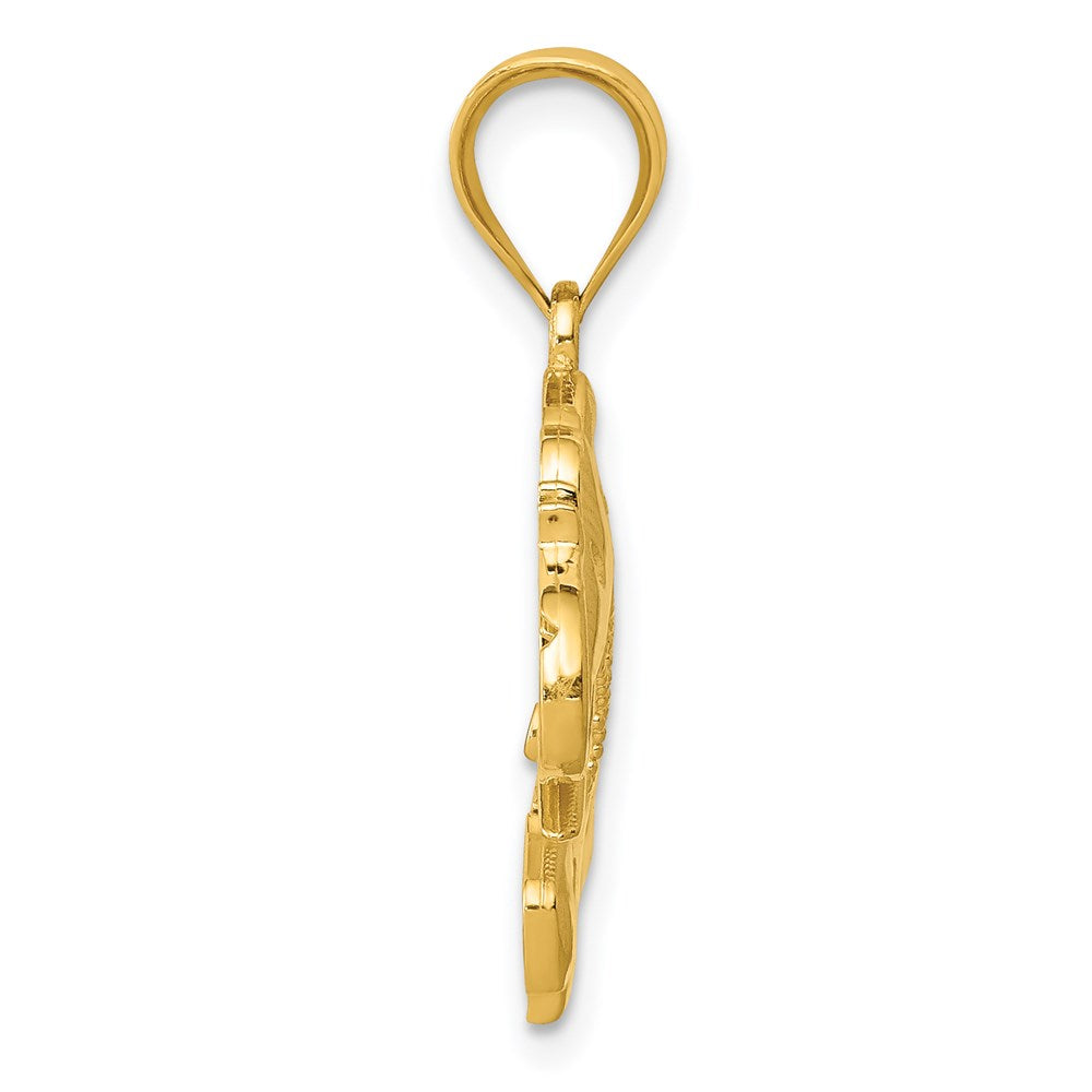 14k Filigree Elephant Pendant