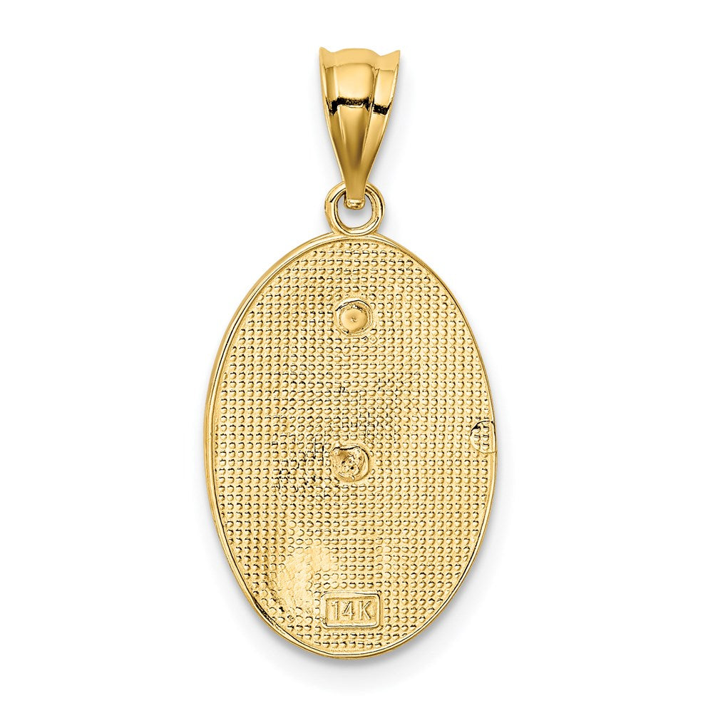 14K Two-tone w/White Rhodium Lady Guadalupe 15 Pendant