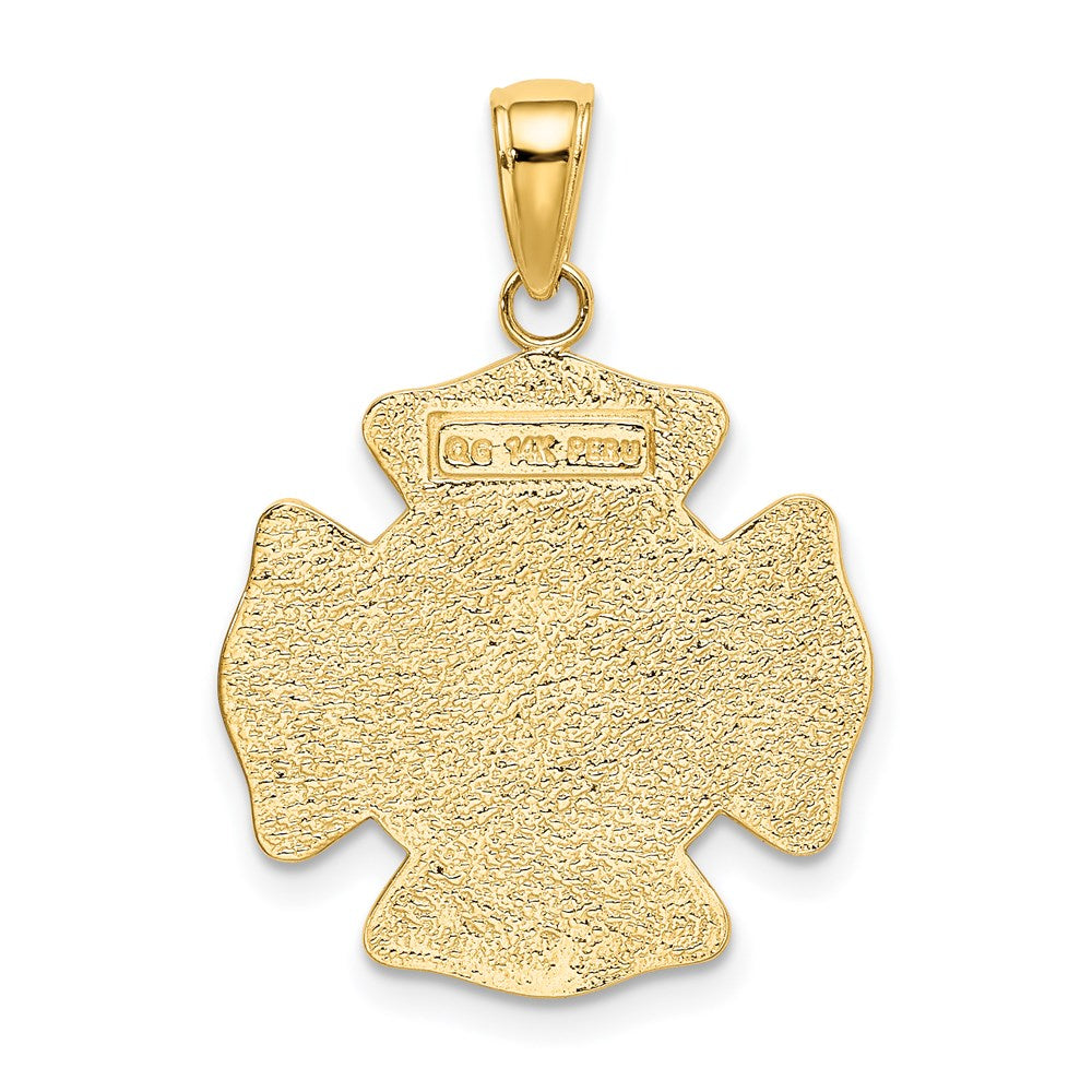14k Two-tone Saint Florian Medal Pendant