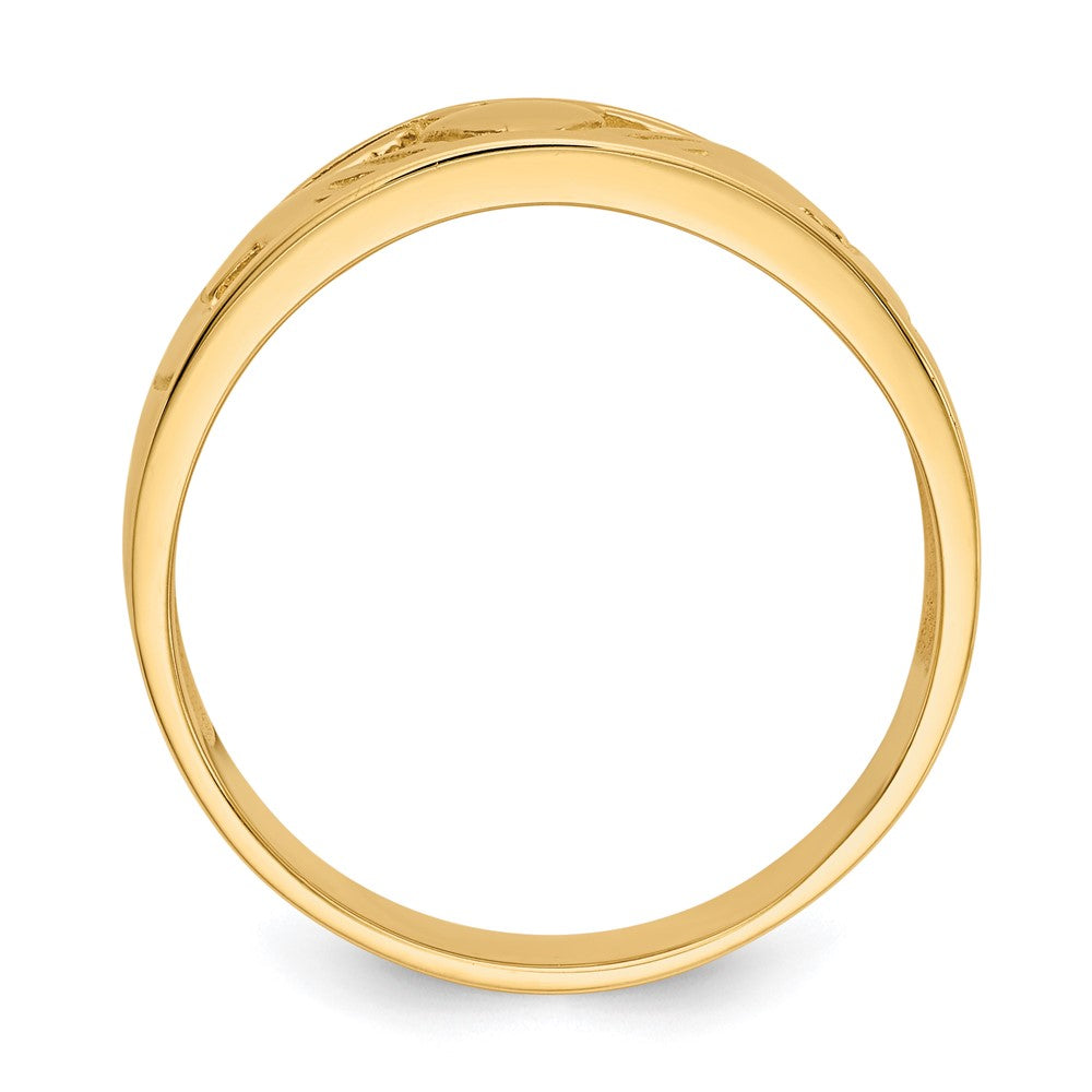 14k Polished Claddagh Band