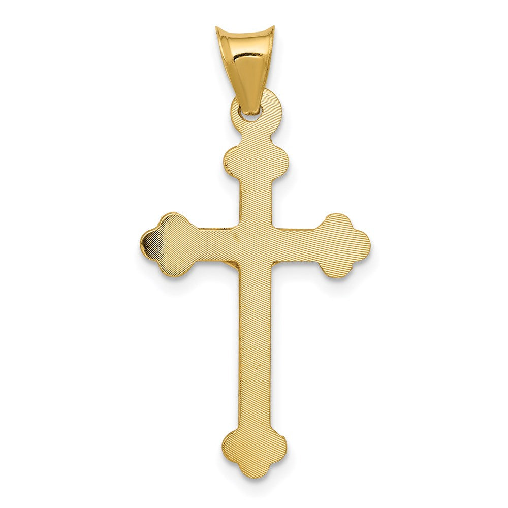 14k Polished Satin and D/C Crucifix Pendant