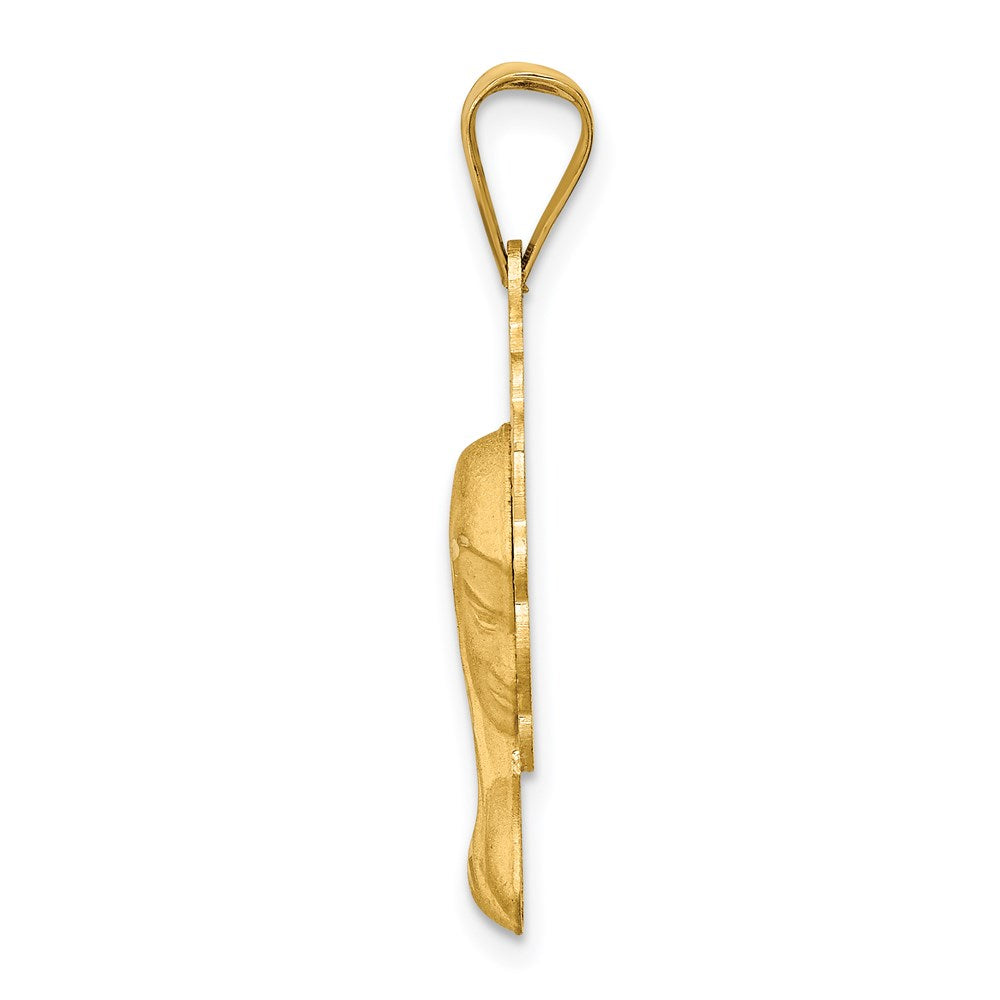 14k Satin and Polished Mary Pendant