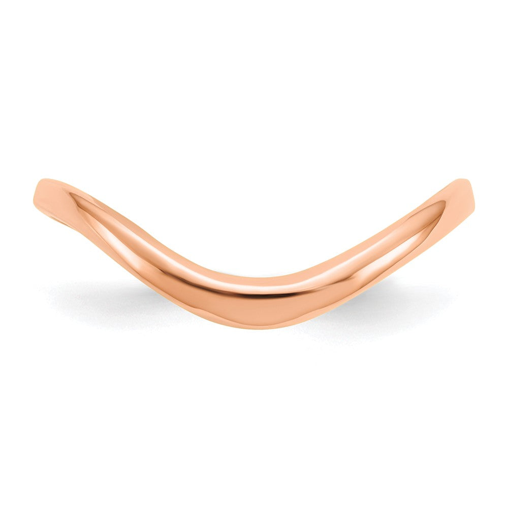 14K Rose Gold Wave Fashion Thumb Ring