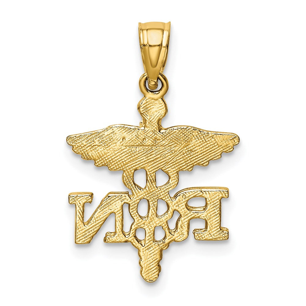 14k Diamond-cut RN Pendant