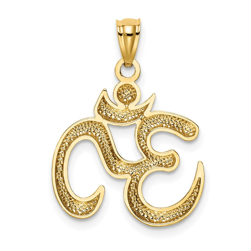 14k Polished Om Symbol Pendant