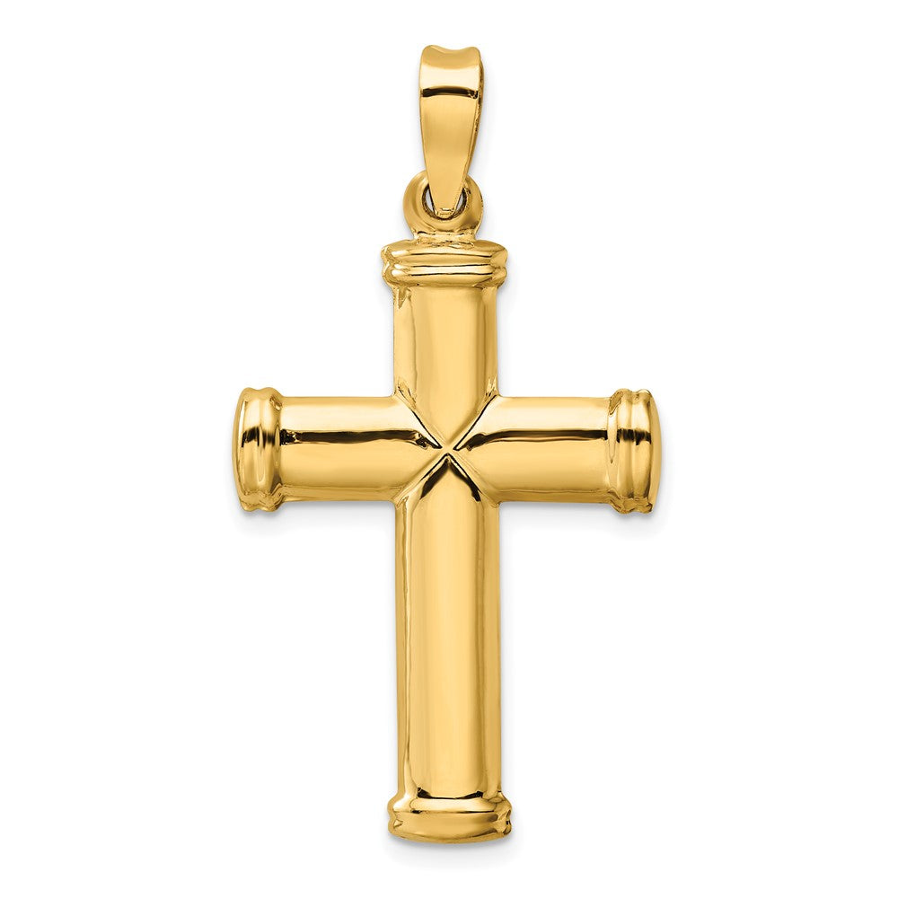 14k Polished Stamping Cross Pendant