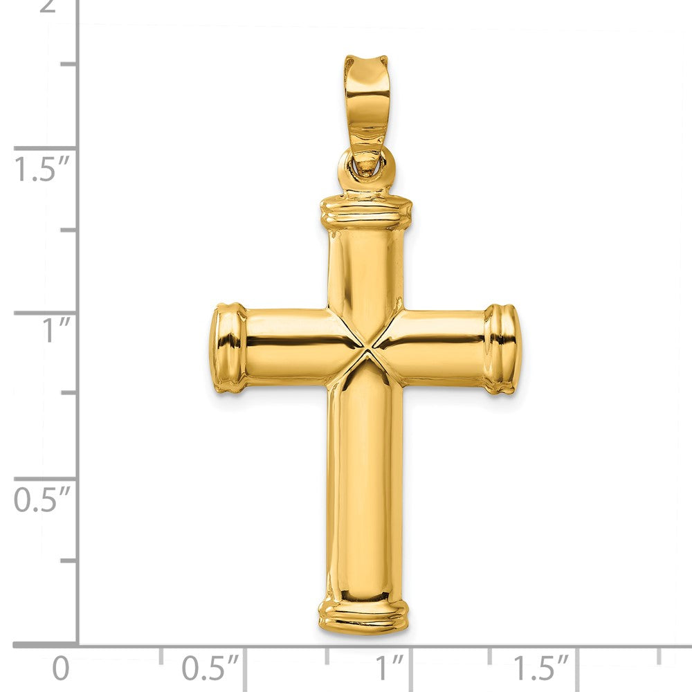 14k Polished Stamping Cross Pendant