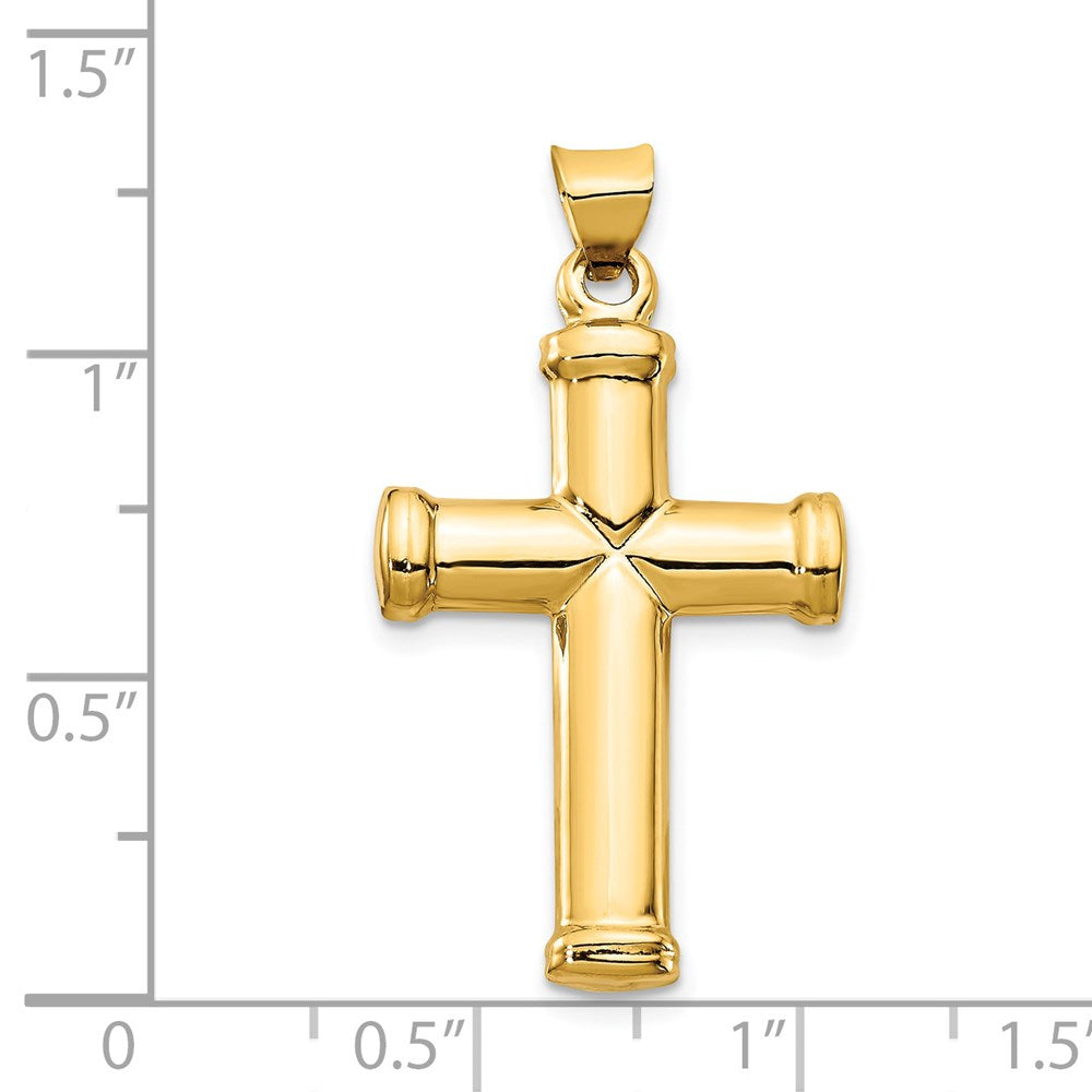 14k Polished Stamping Cross Pendant