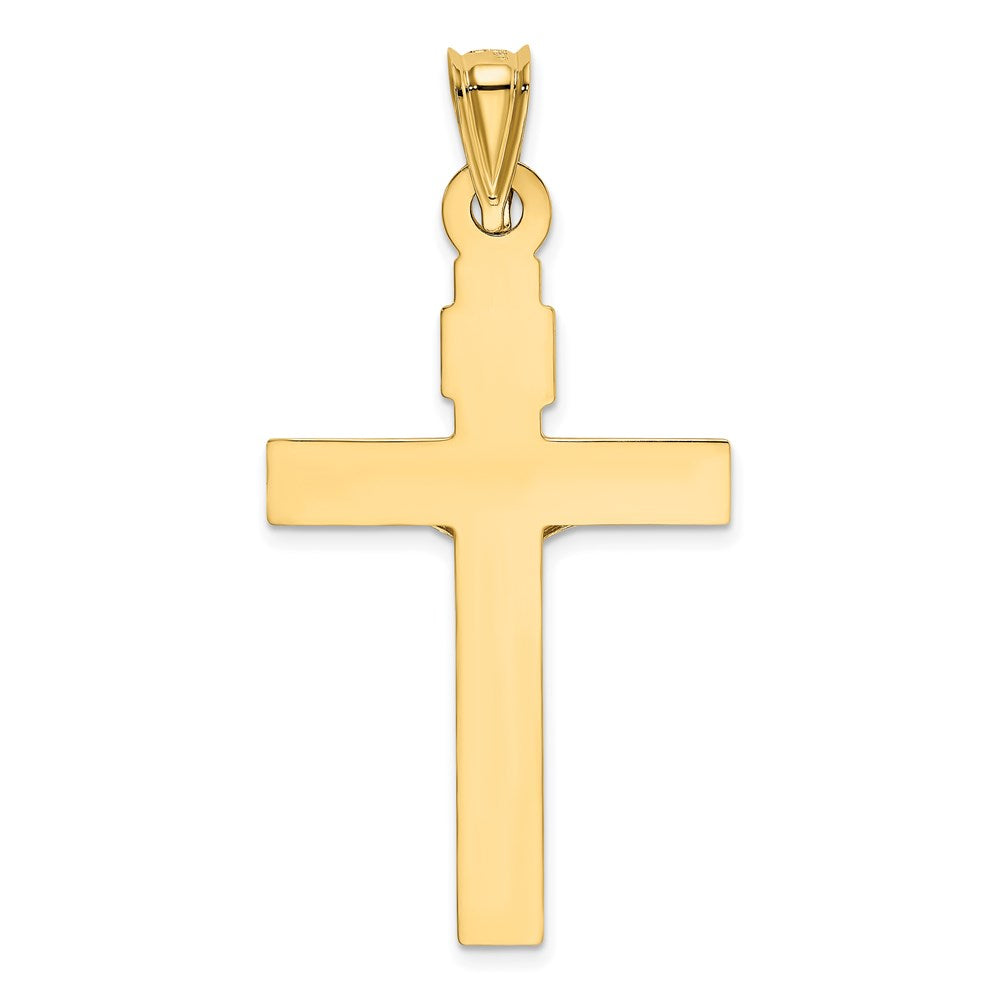 14K Two-Tone w/Rhodium Crucifix Pendant