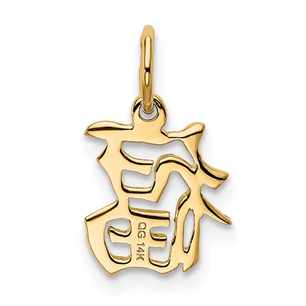 14k Chinese Symbol Good Luck Charm