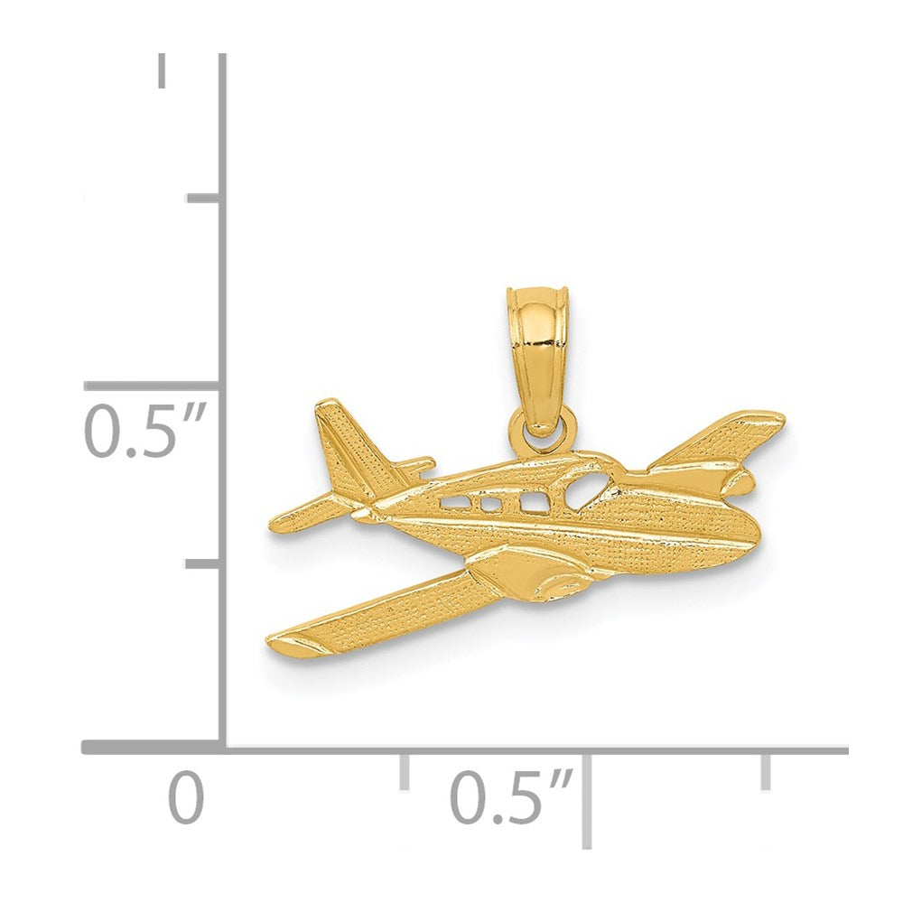 14k Cessna Plane Pendant