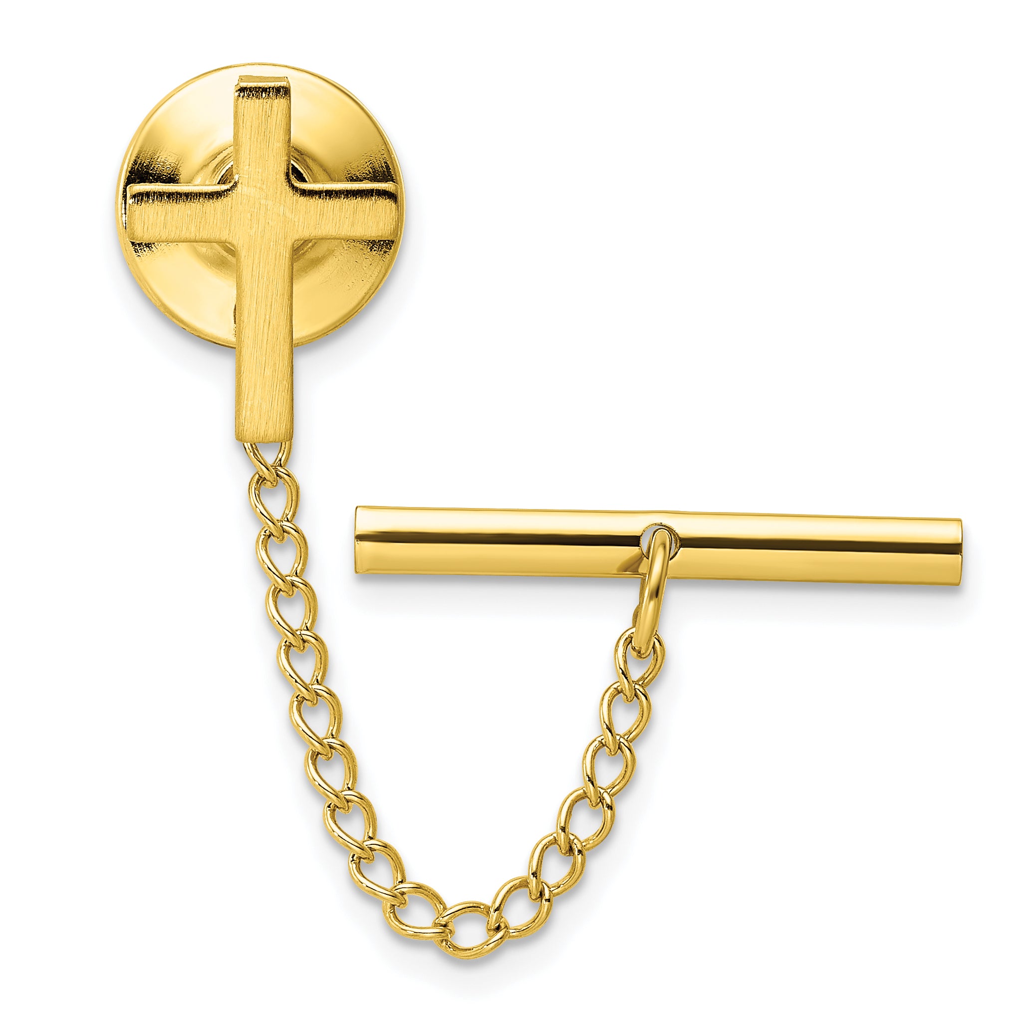 Kelly Waters Gold-plated Polished Cross Tie Tac