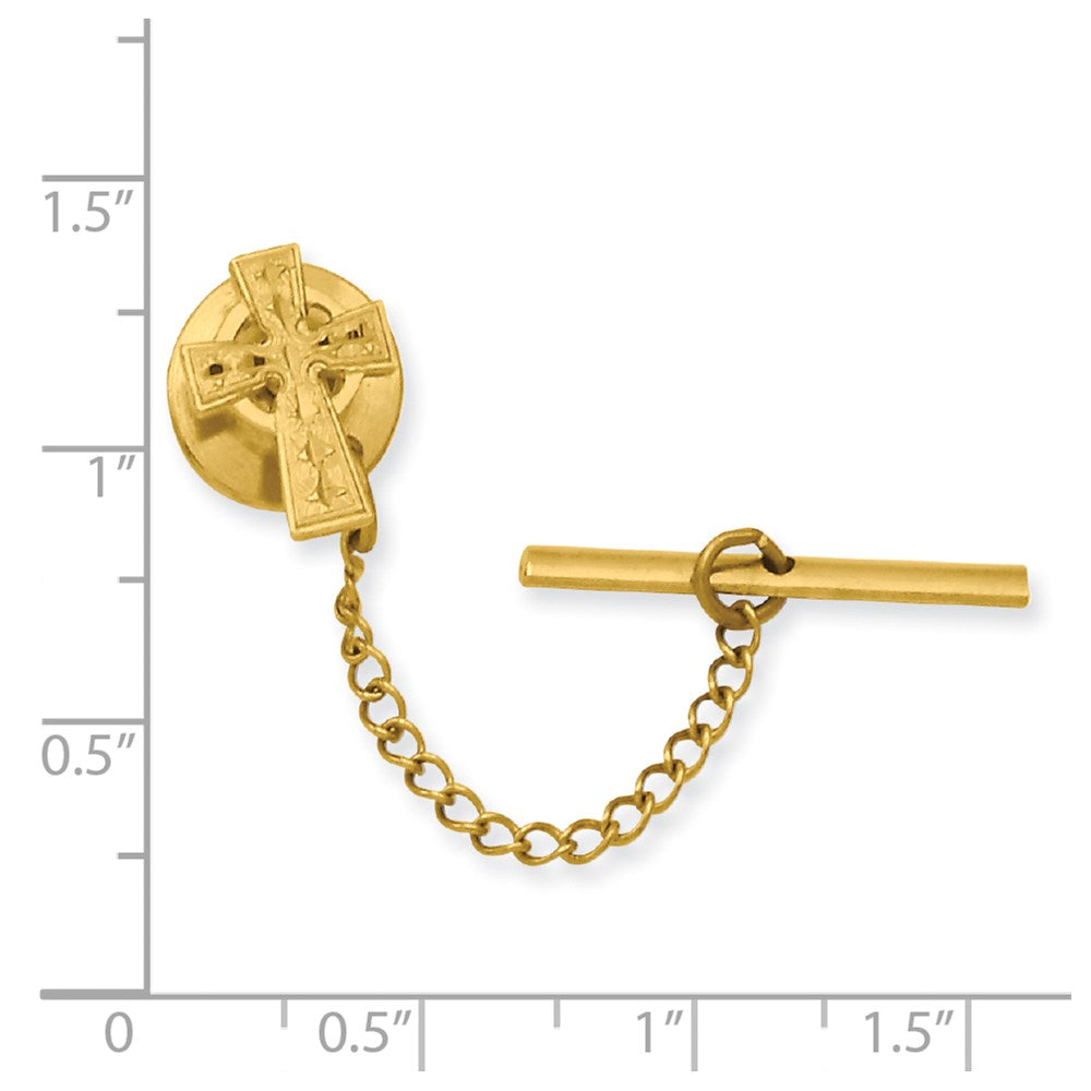 Kelly Waters Gold-plated Celtic Cross Tie Tac
