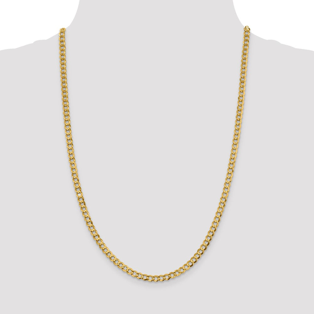 14K 20 inch 4.7mm Lightweight Flat Cuban with Lobster Clasp Chain