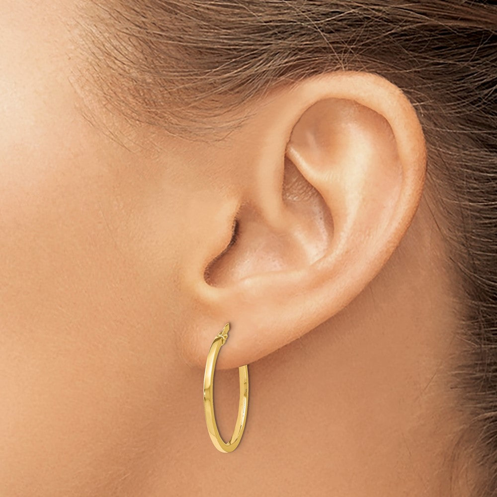 14K Polished Hoop Earrings