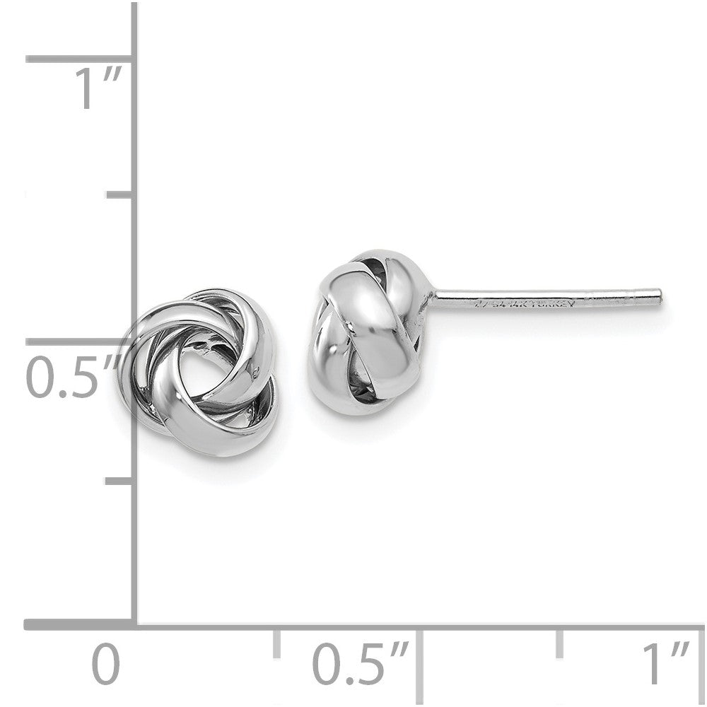 14K White Gold Polished Post Earrings