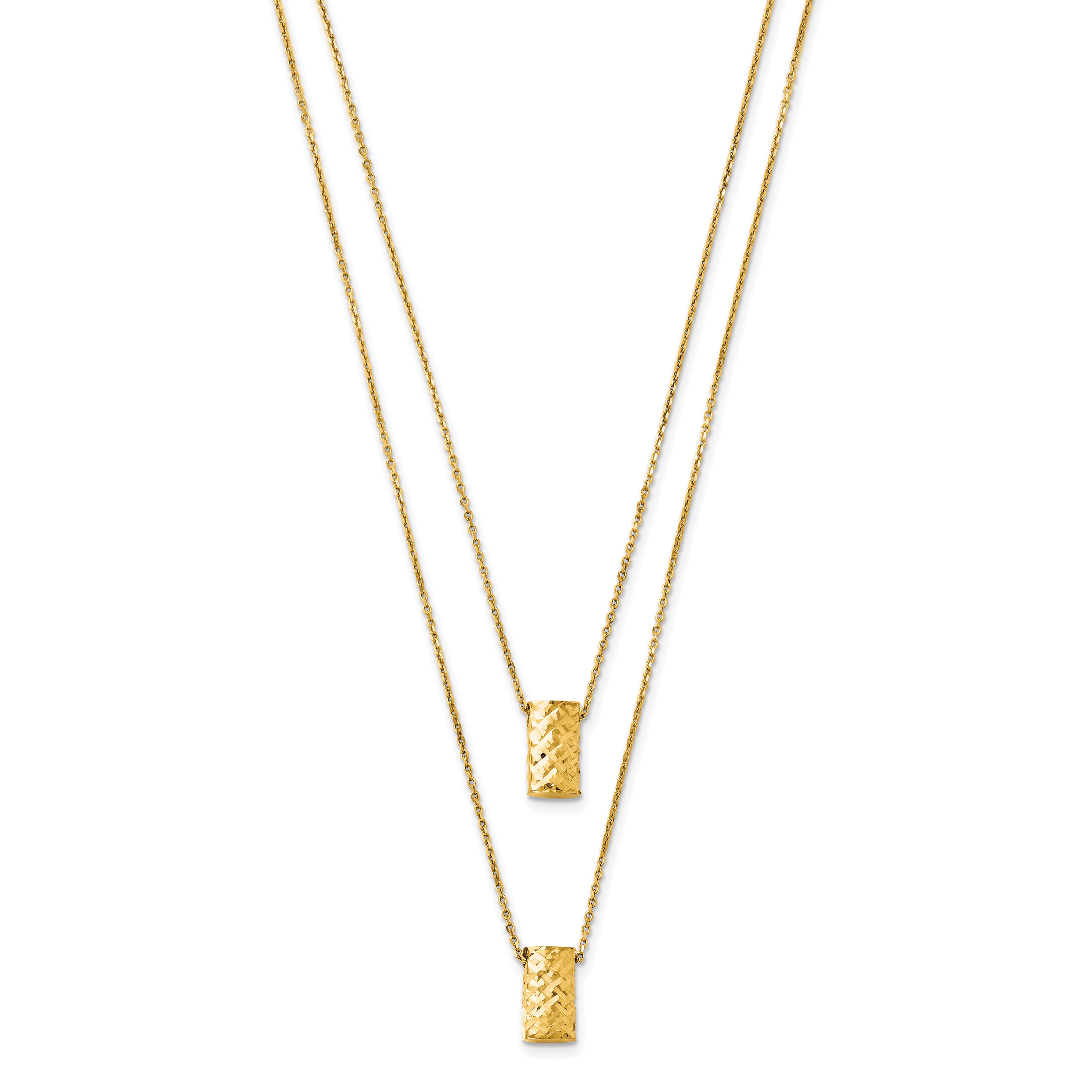 14K Two Layer D/C Necklace
