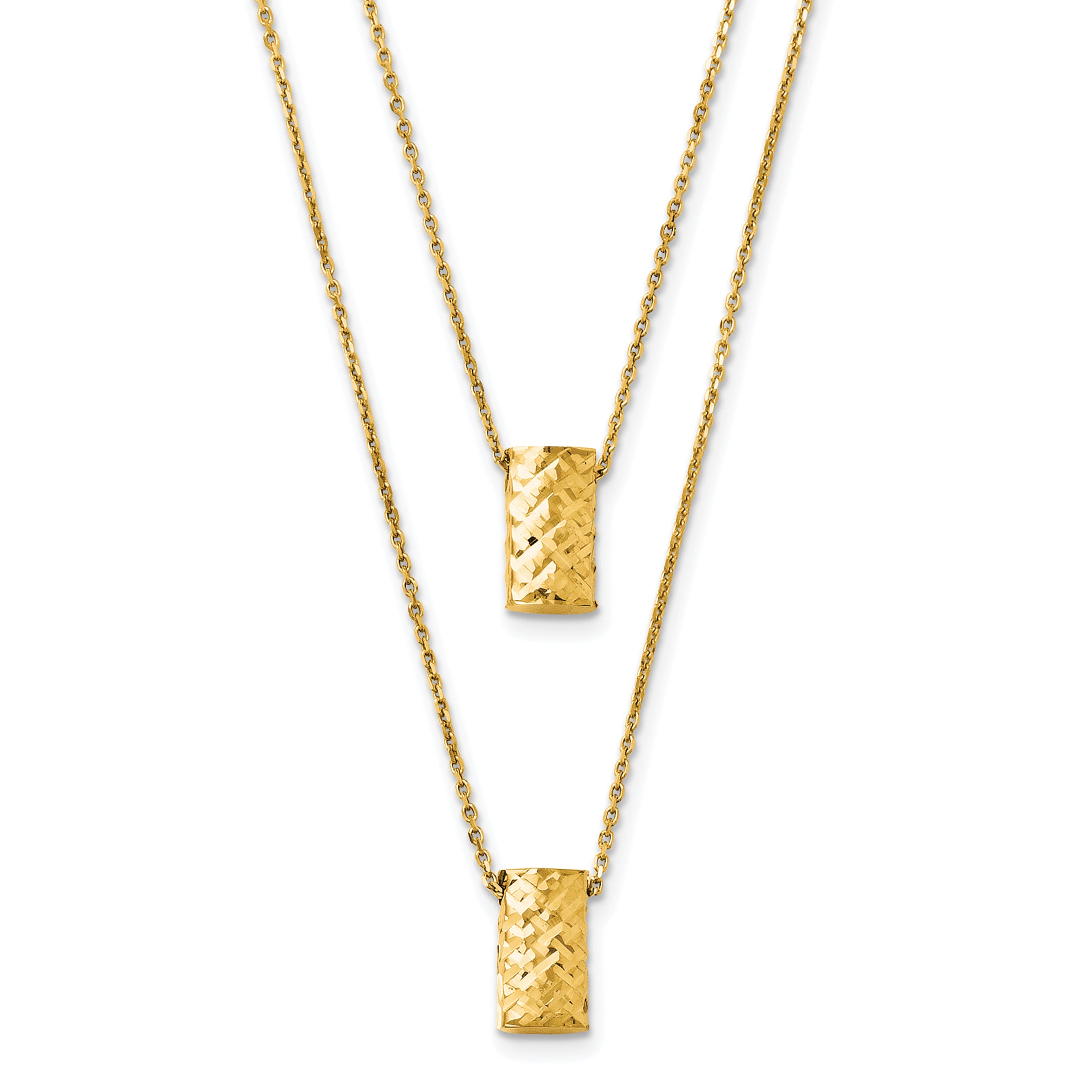 14K Two Layer D/C Necklace