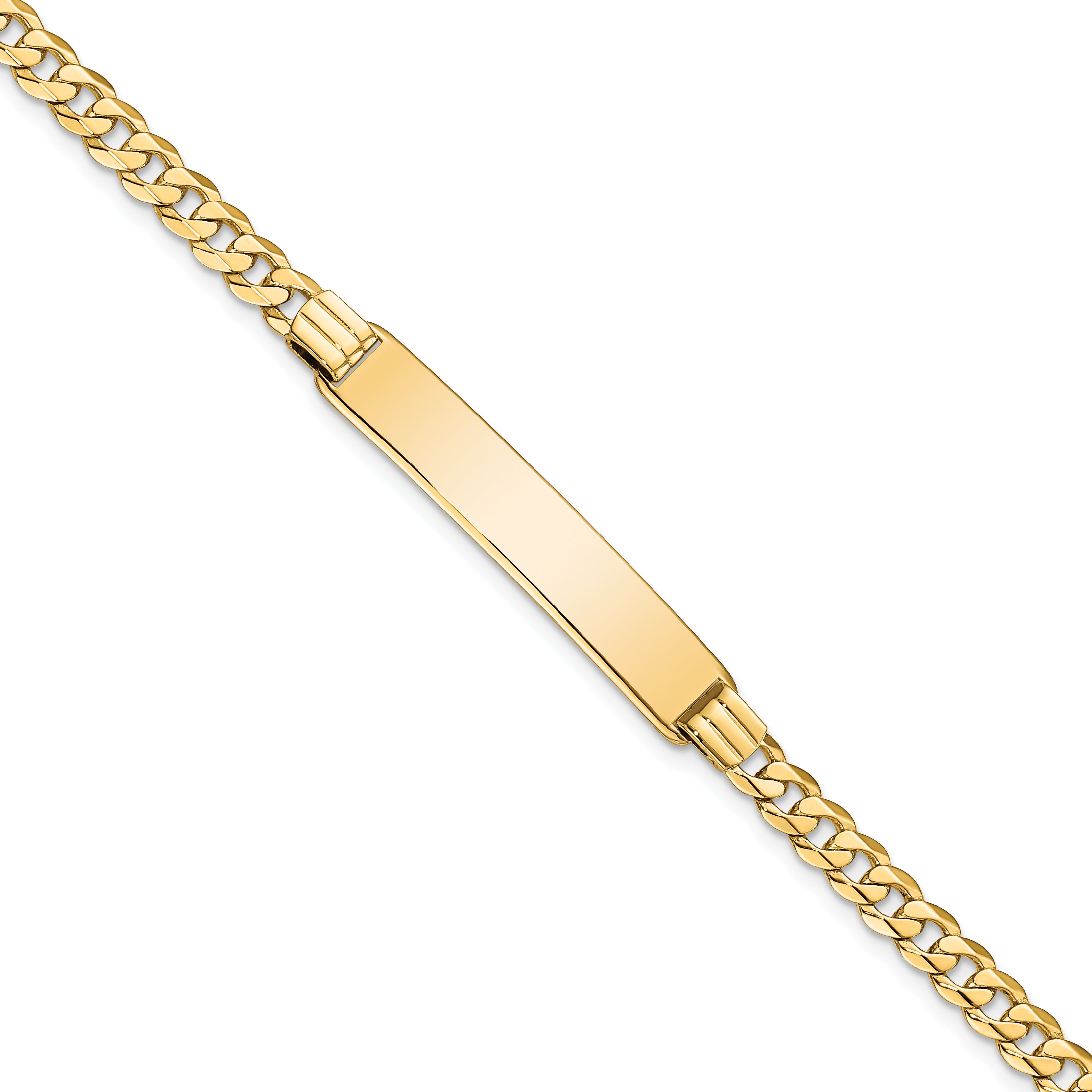 14K Curb Link Id Bracelet