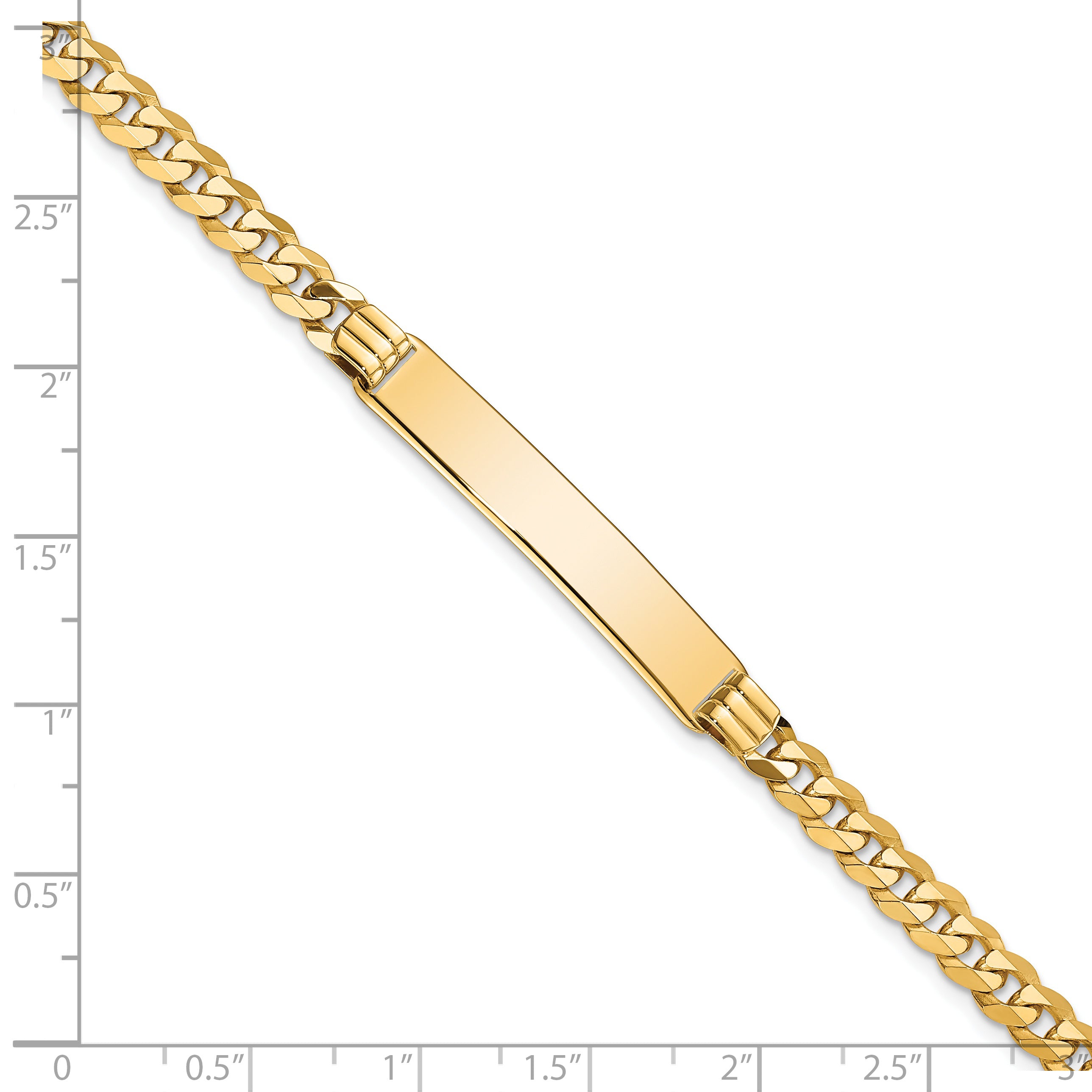 14K Curb Link Id Bracelet