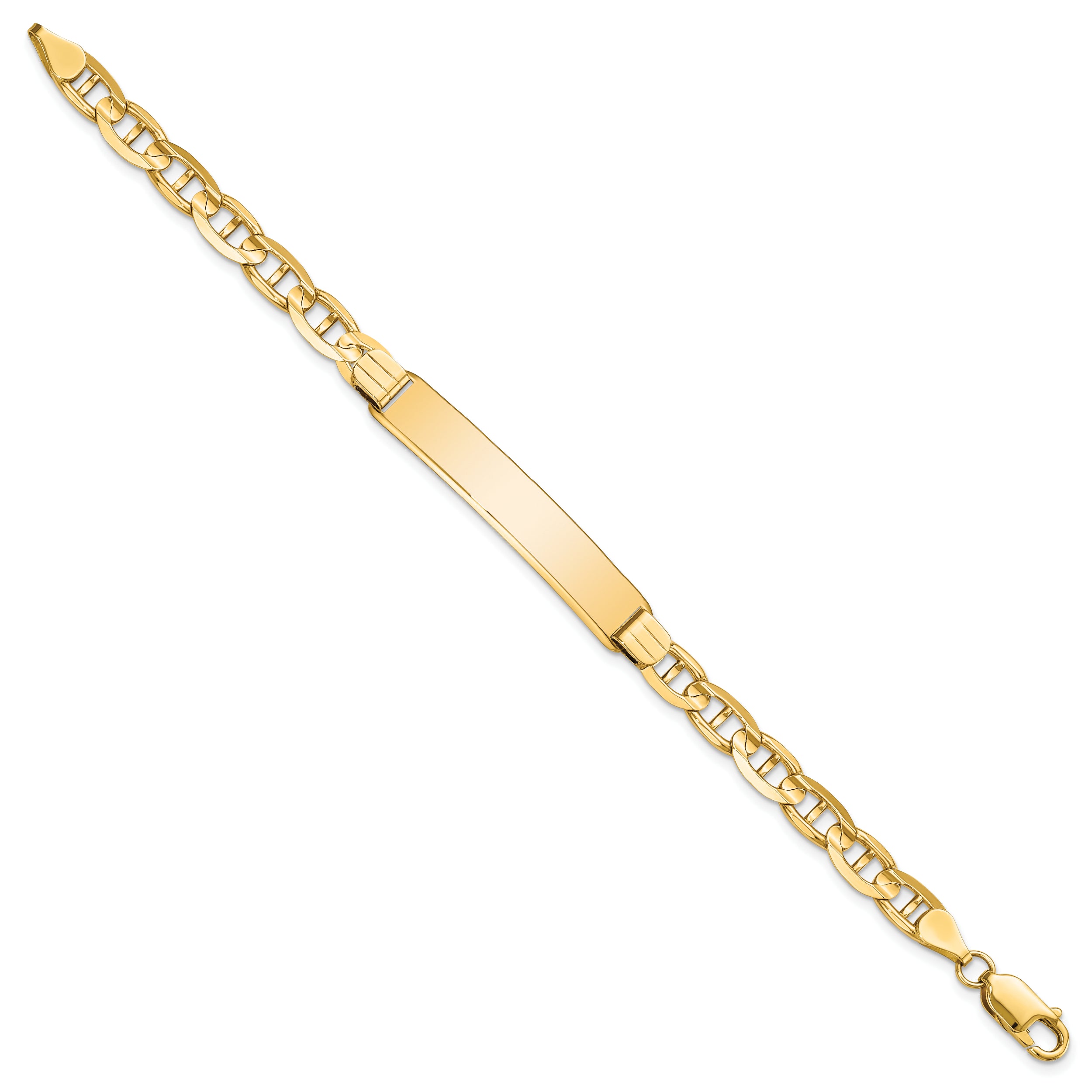 14K Anchor Link Id Bracelet