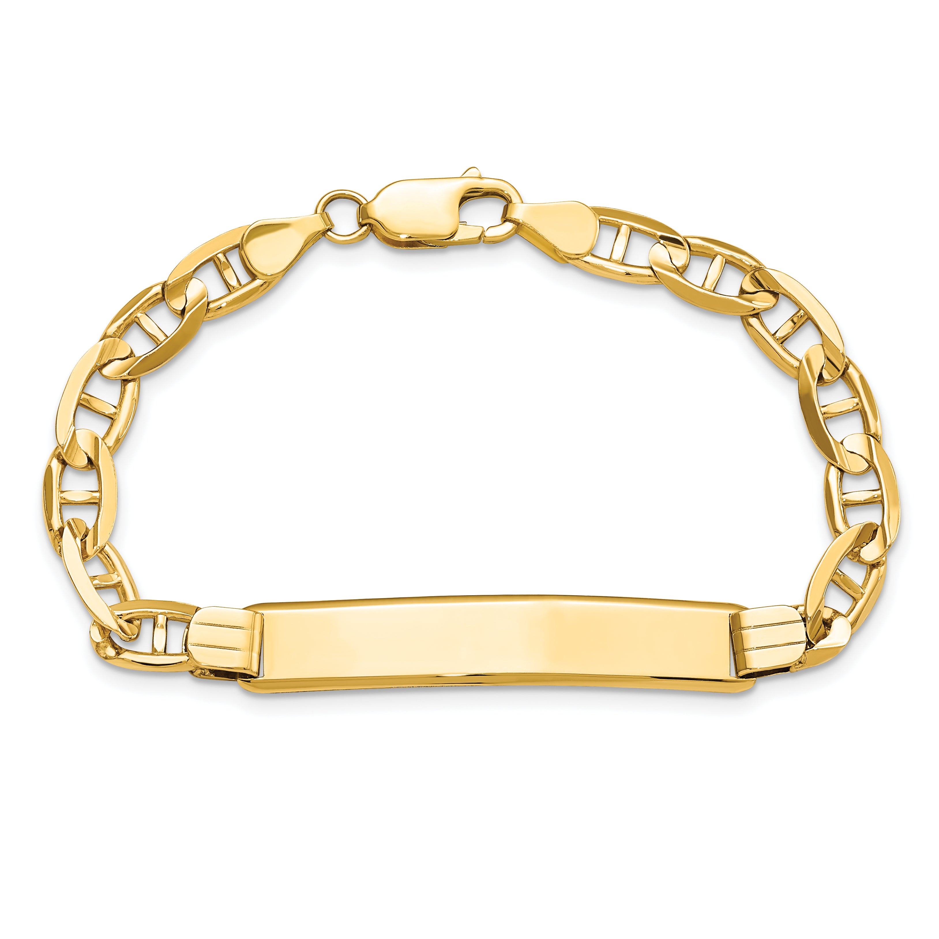 14K Anchor Link Id Bracelet