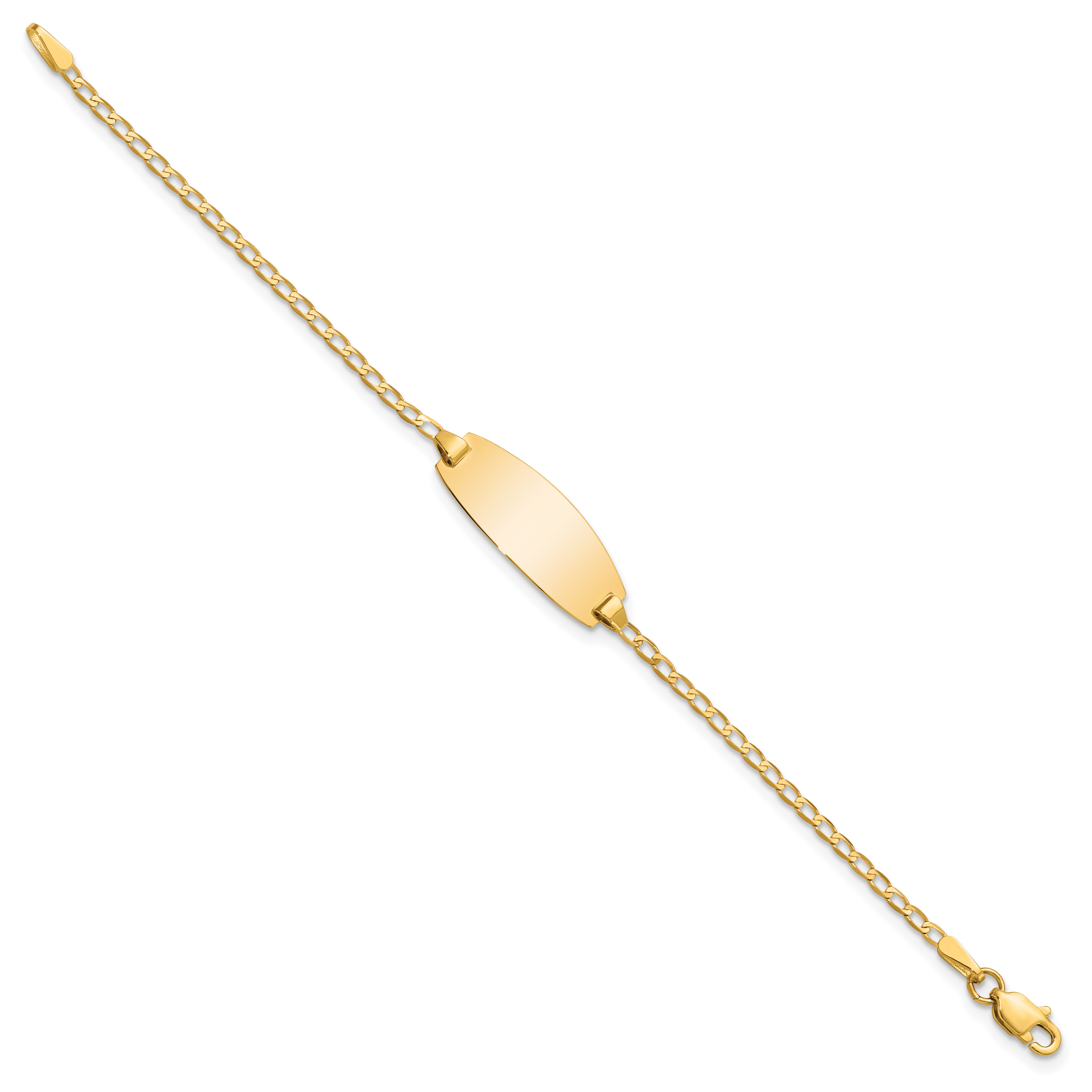 14K Oval Curb Id Bracelet