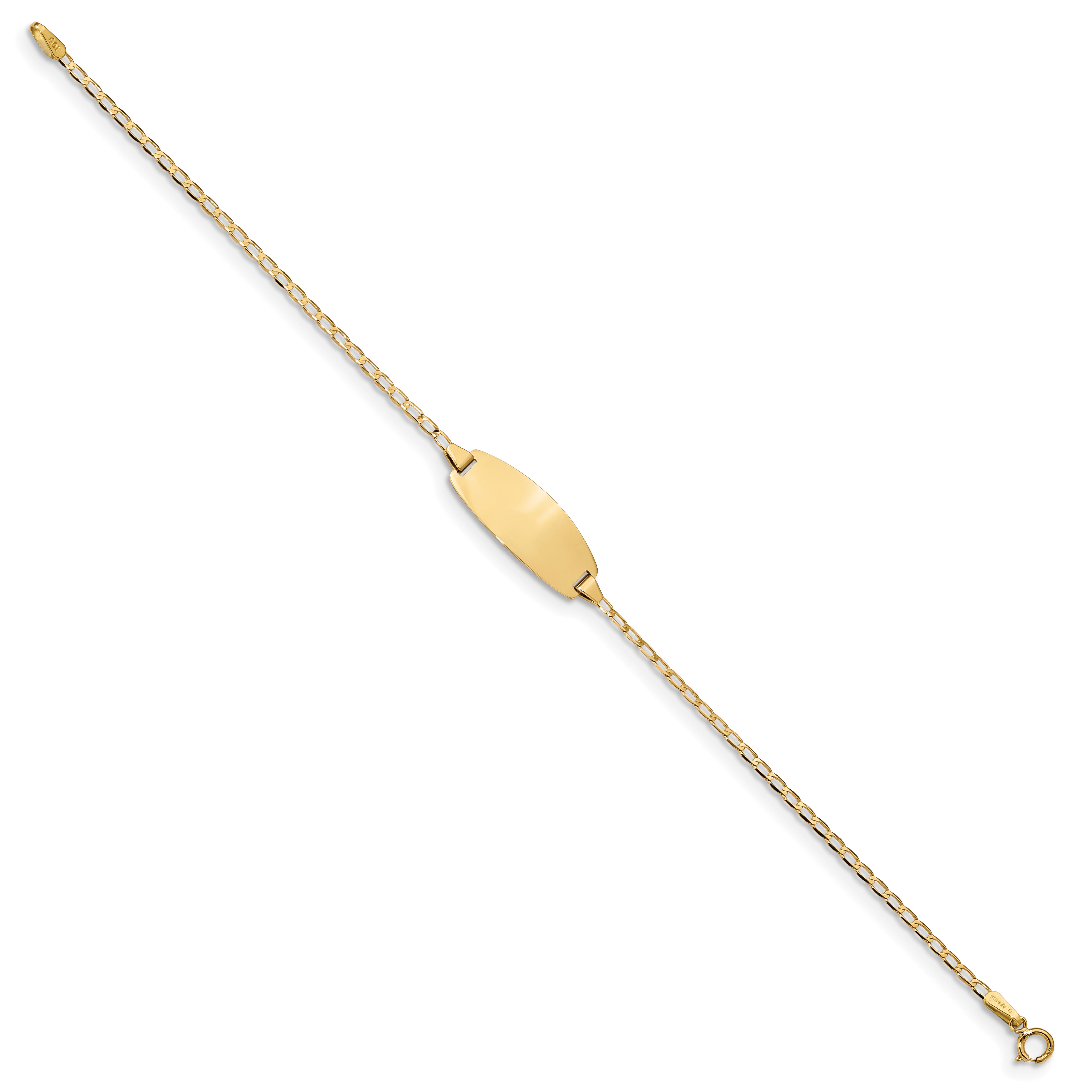 14K Oval Curb Id Bracelet
