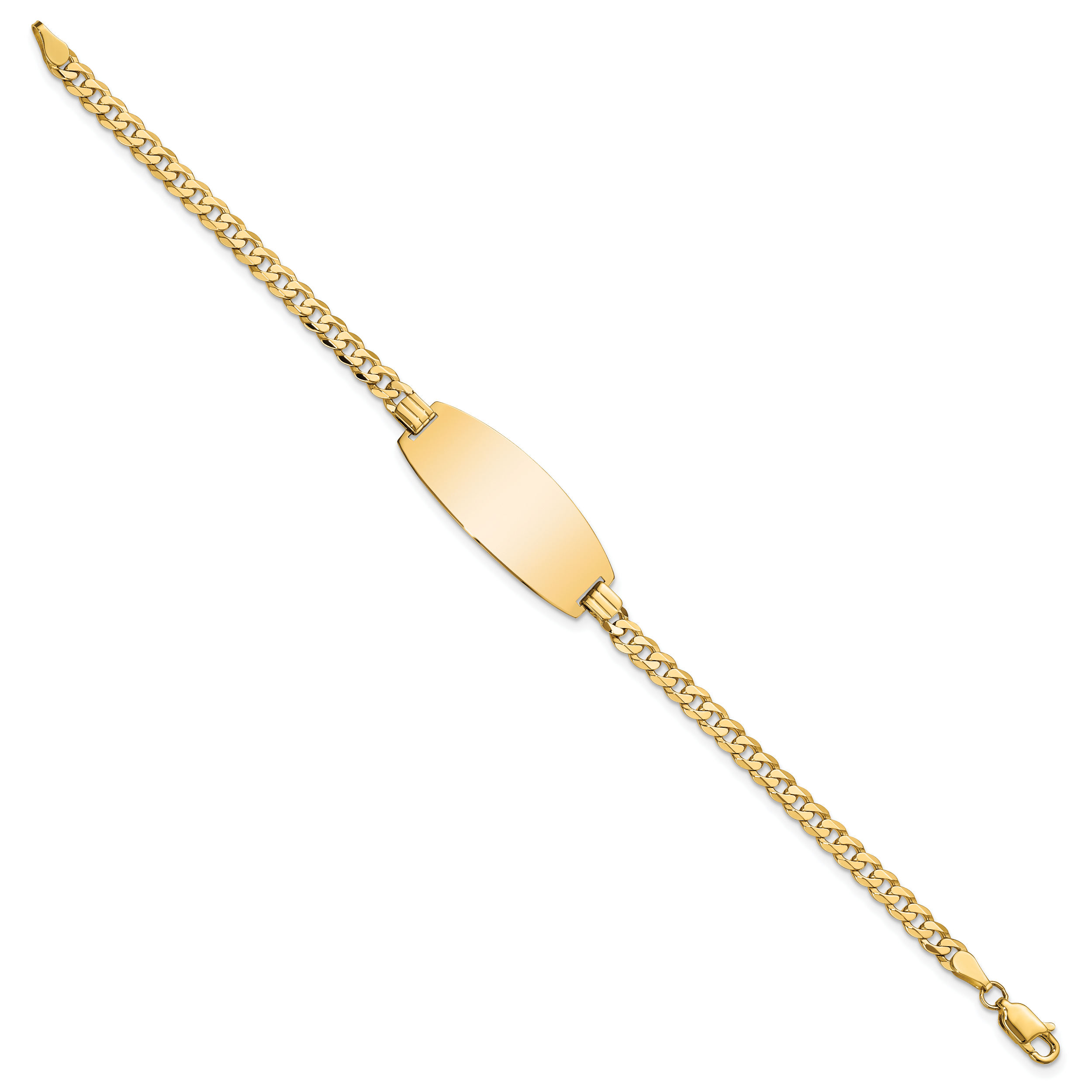 14Ky Oval Curb Id Bracelet