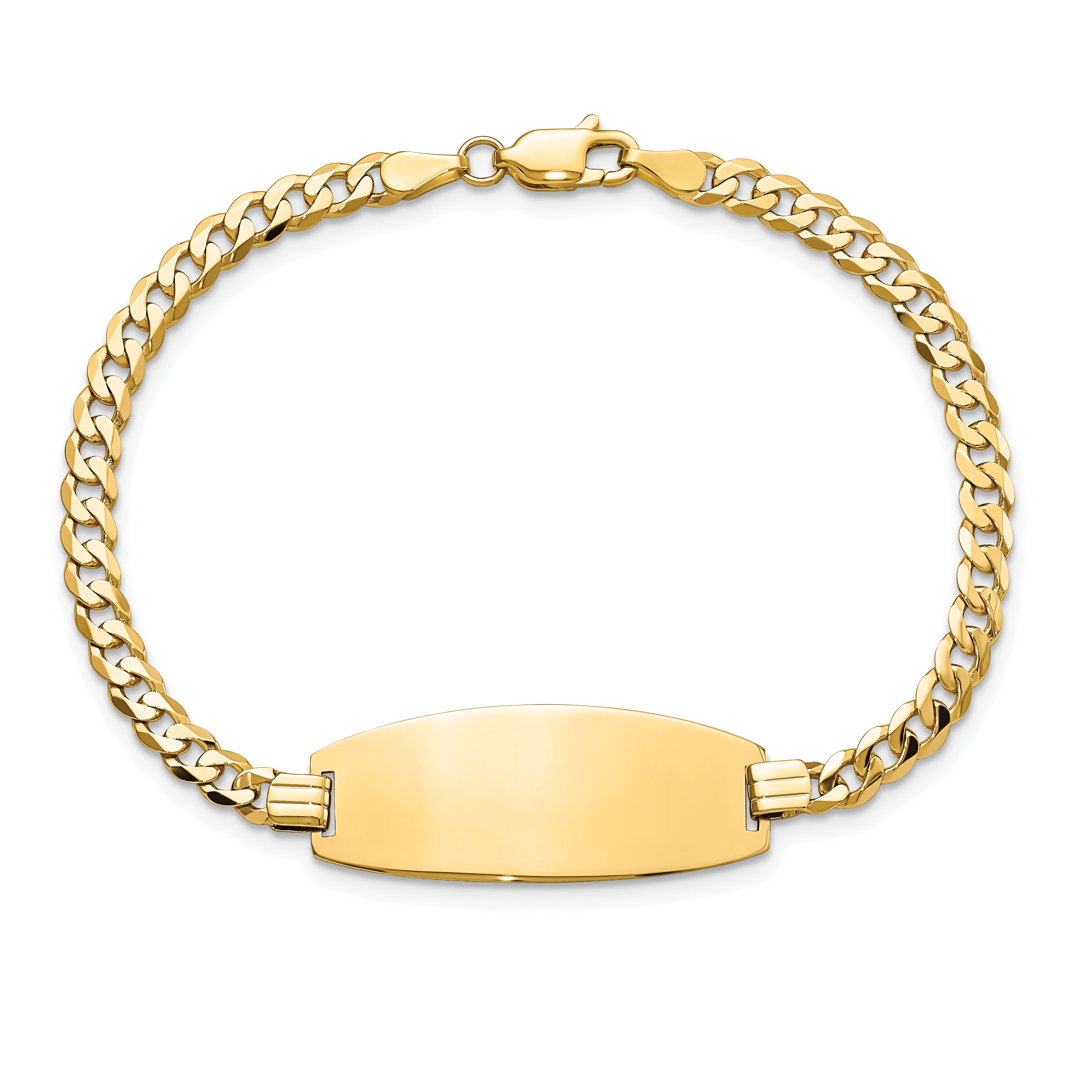 14Ky Oval Curb Id Bracelet