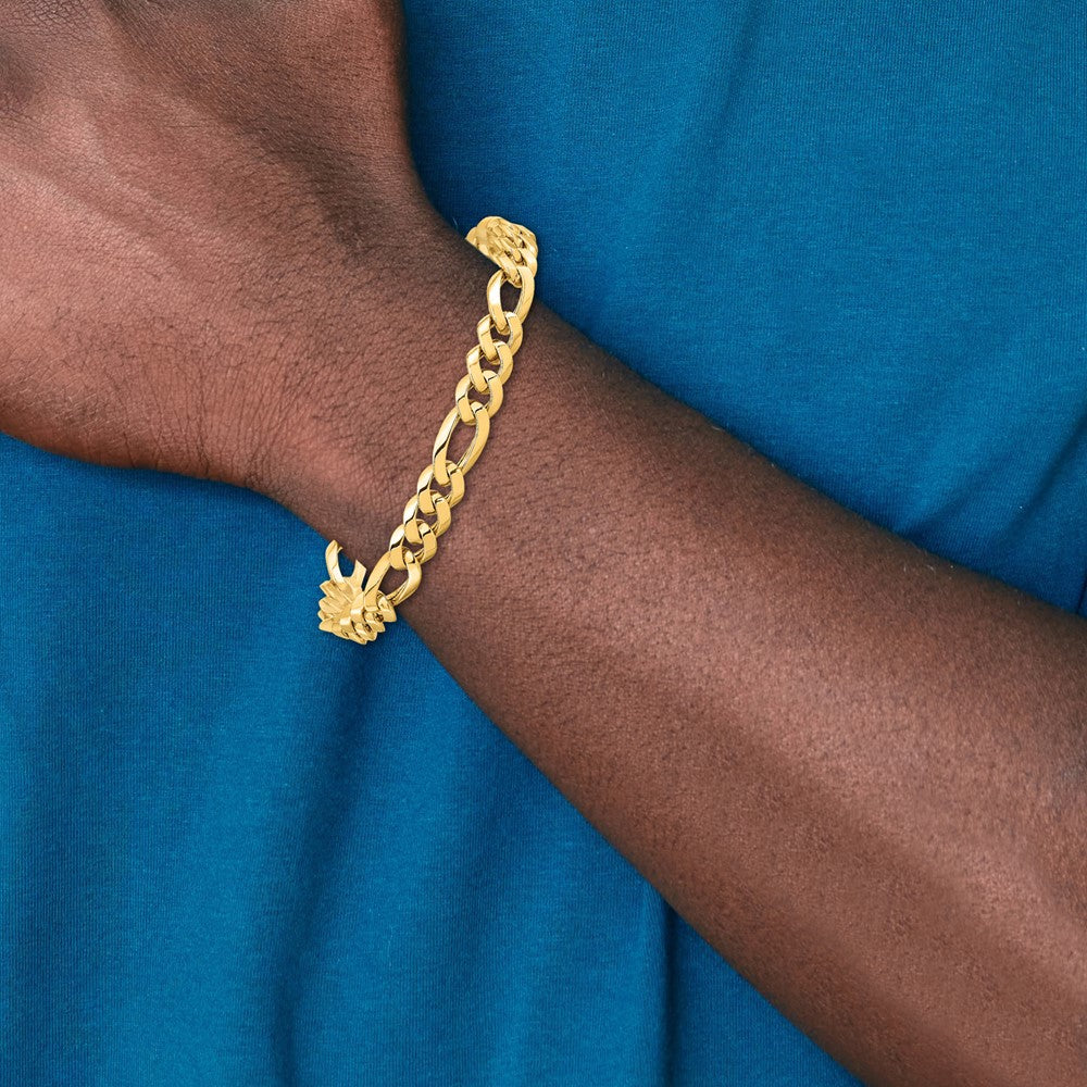 14K 18 inch 5mm Hand Polished Fancy Link with Lobster Clasp Chain