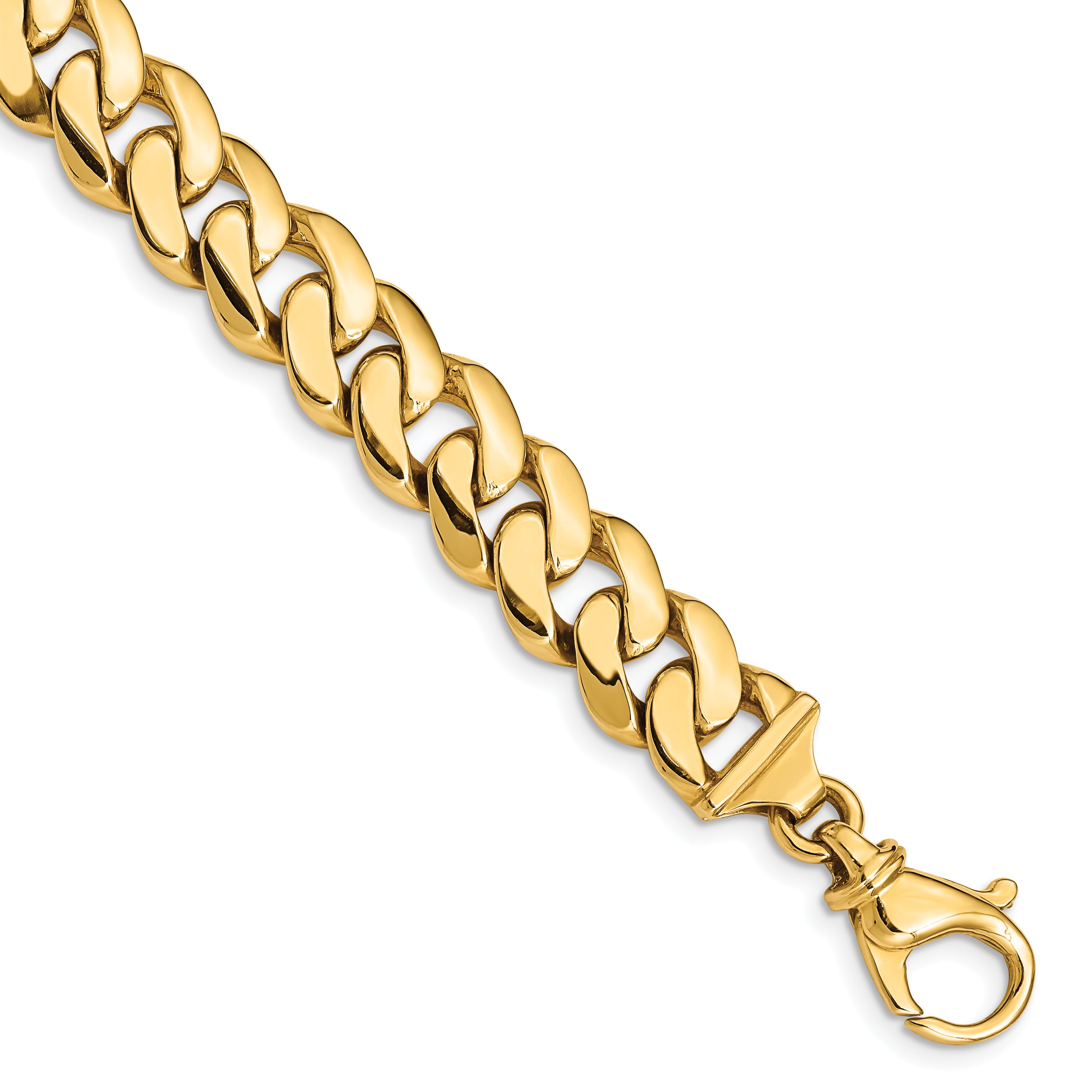 14K Two-tone 22 inch 10.75mm Hand Polished Fancy Link with Fancy Lobster Clasp Chain