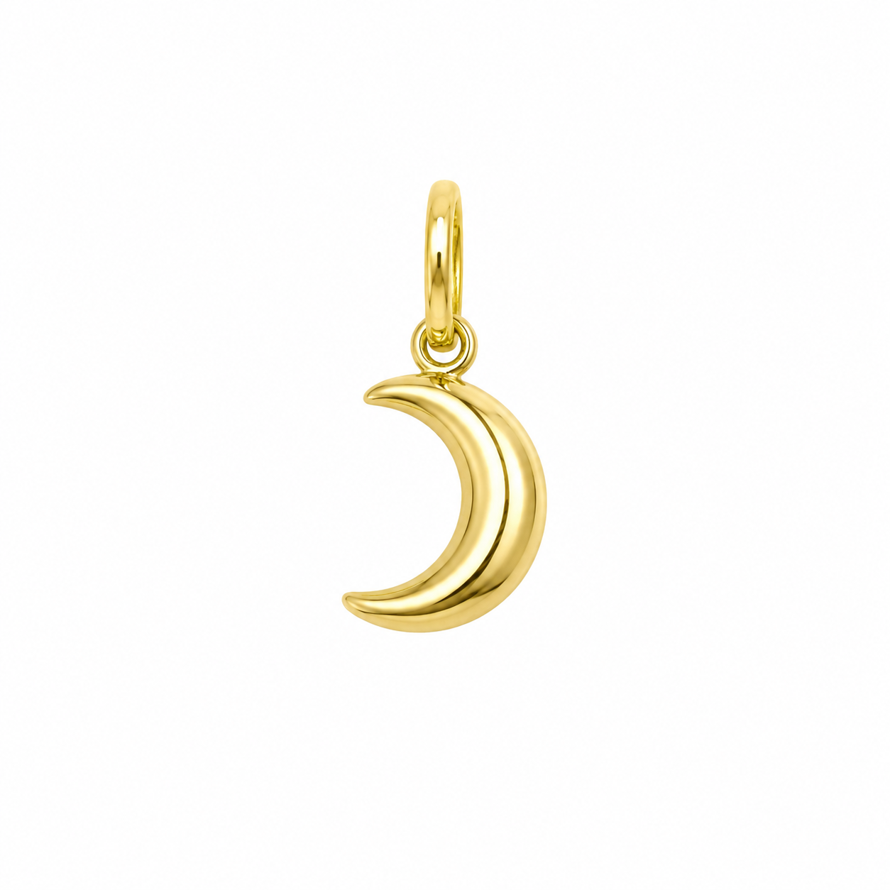 18KT Crescent Moon Yellow Gold Pendant [A0B5]