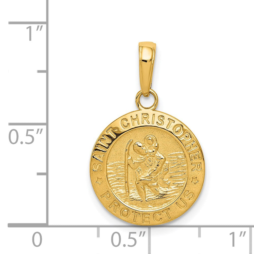 14k Saint Christopher Medal Charm