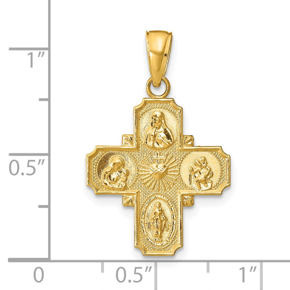 14k 4-Way Medal Pendant