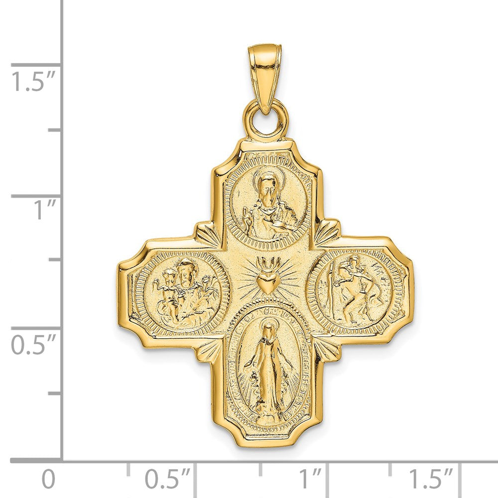 14k Four-Way Medal Pendant