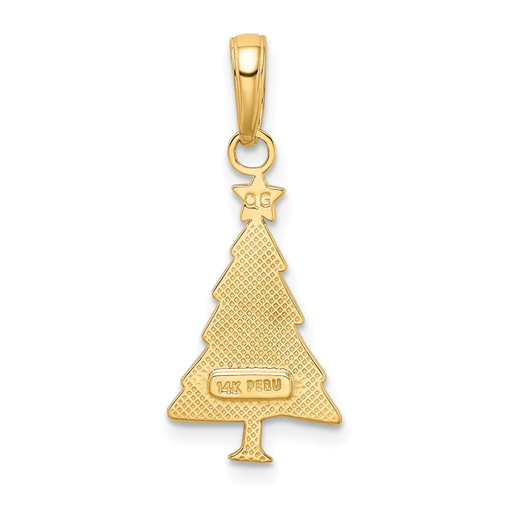 14k Polished Christmas Tree Pendant