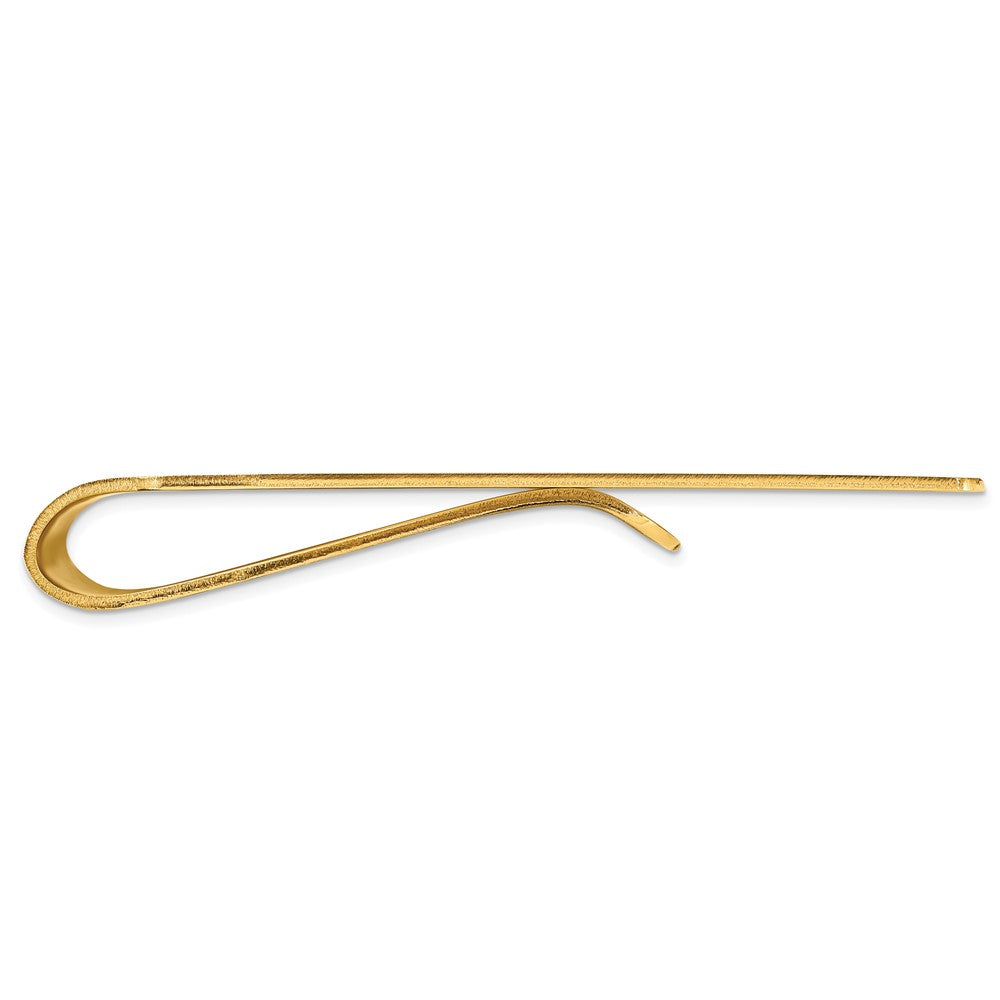 14k Men's Textured Basketweave Polished Money Clip