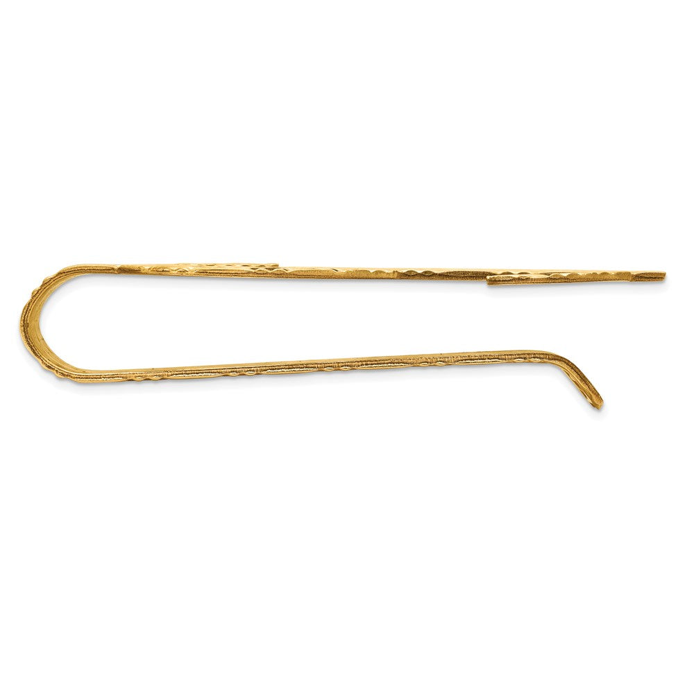 14k Polished Textured Dollar Sign Money Clip
