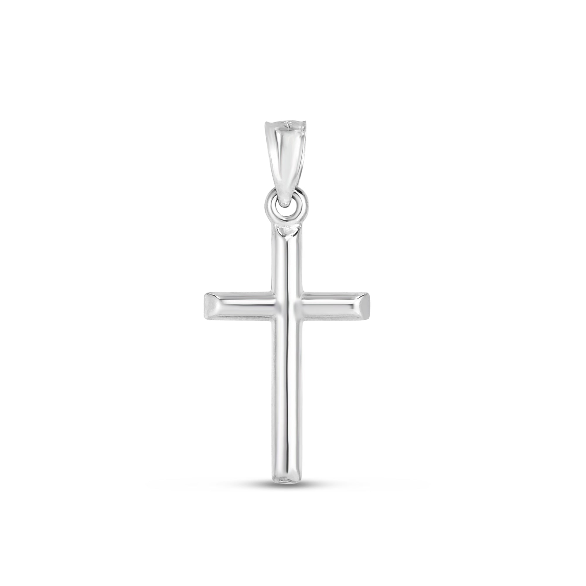 14K White Gold Petite Cross