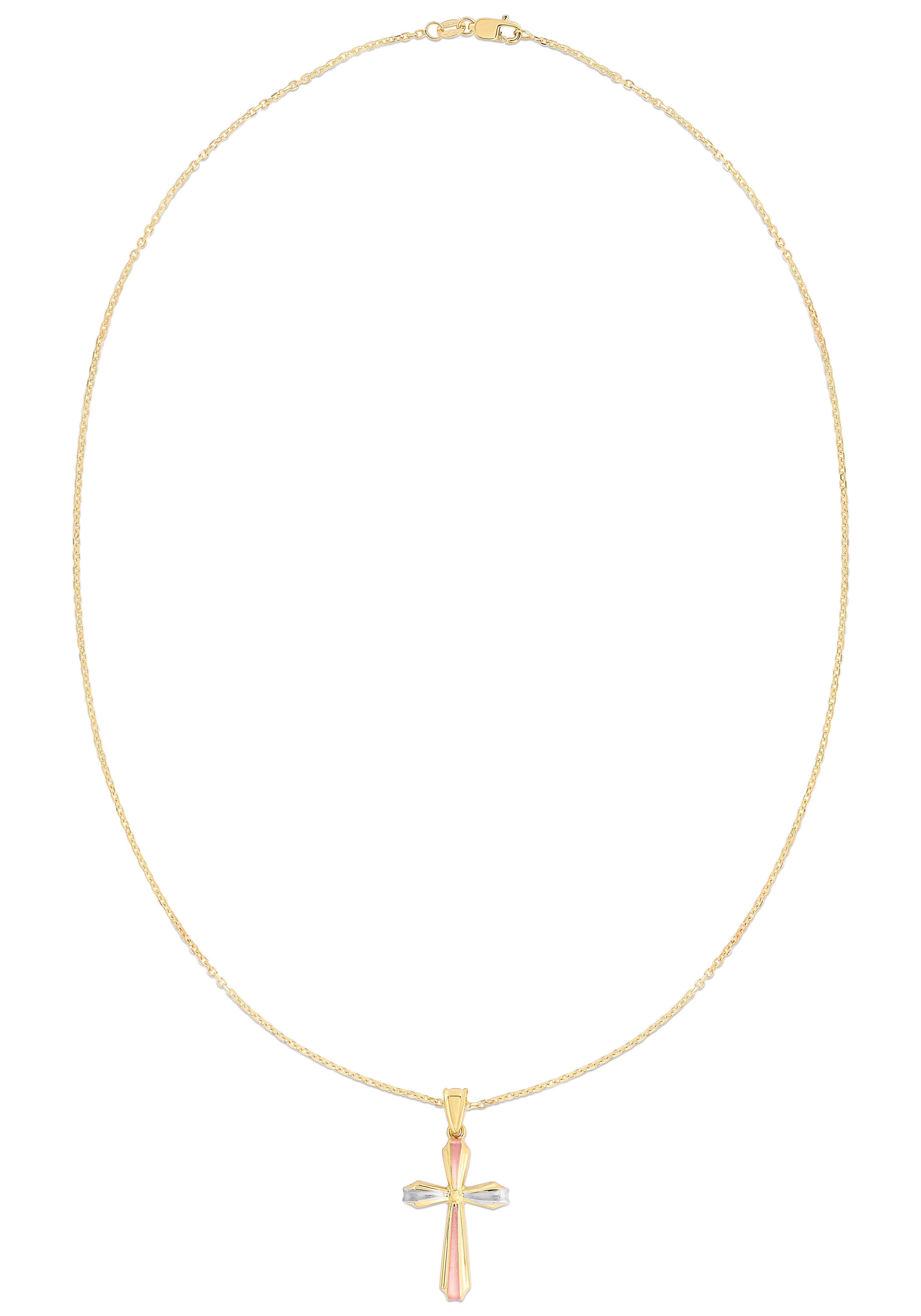 14K Yellow & White Gold Vintage Cross