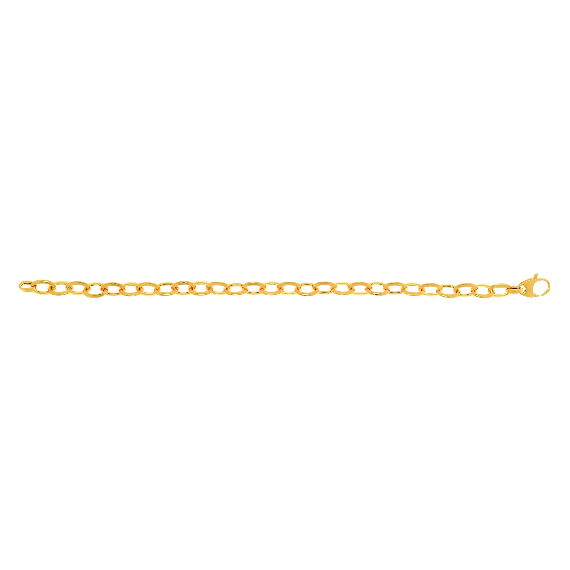 14K Yellow Gold 18" Polished Mini Oval Link