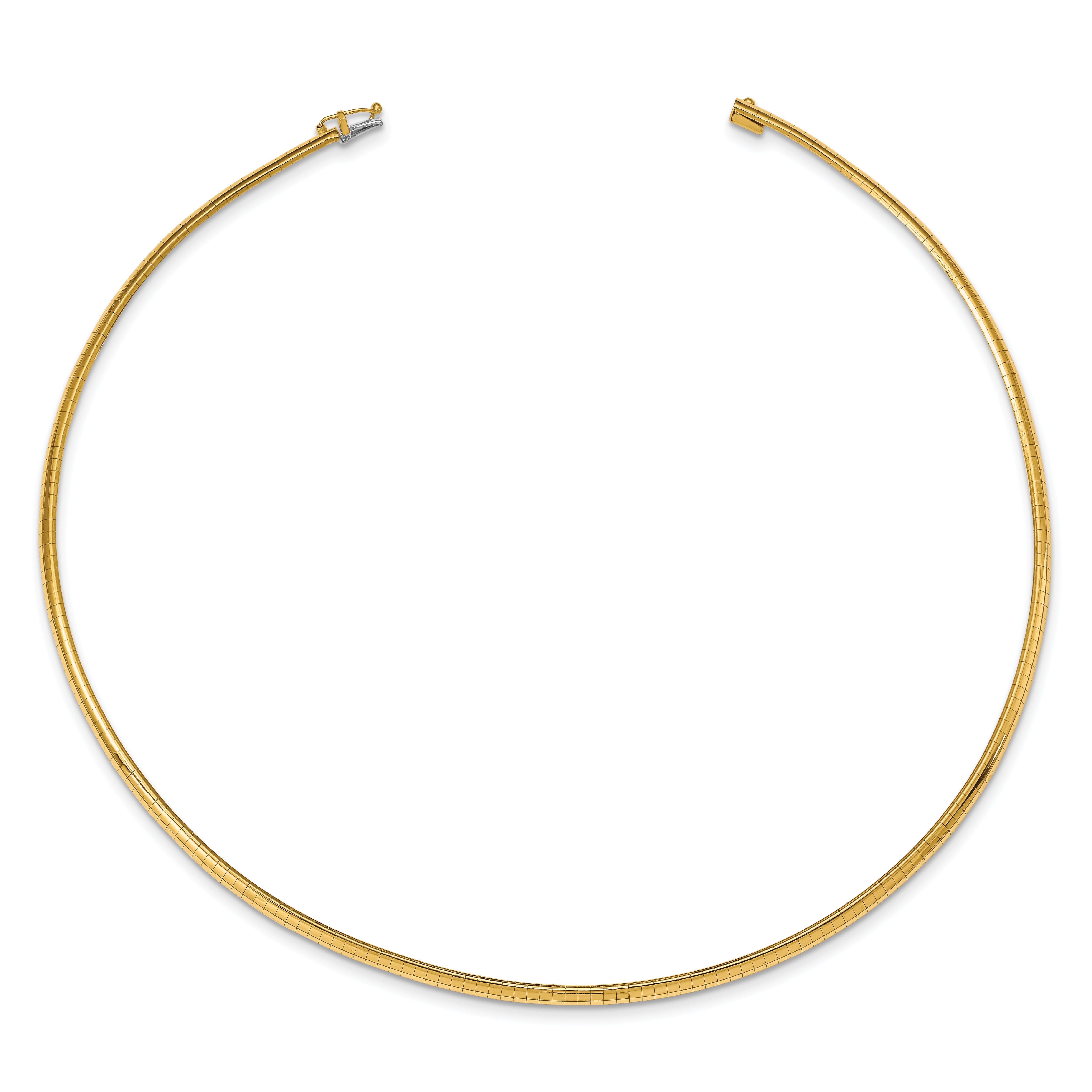 14K 3Mm Lightweight Omega Necklace