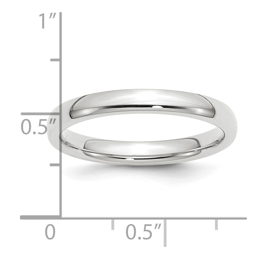 Platinum 3mm Comfort-Fit Wedding Band Size 11